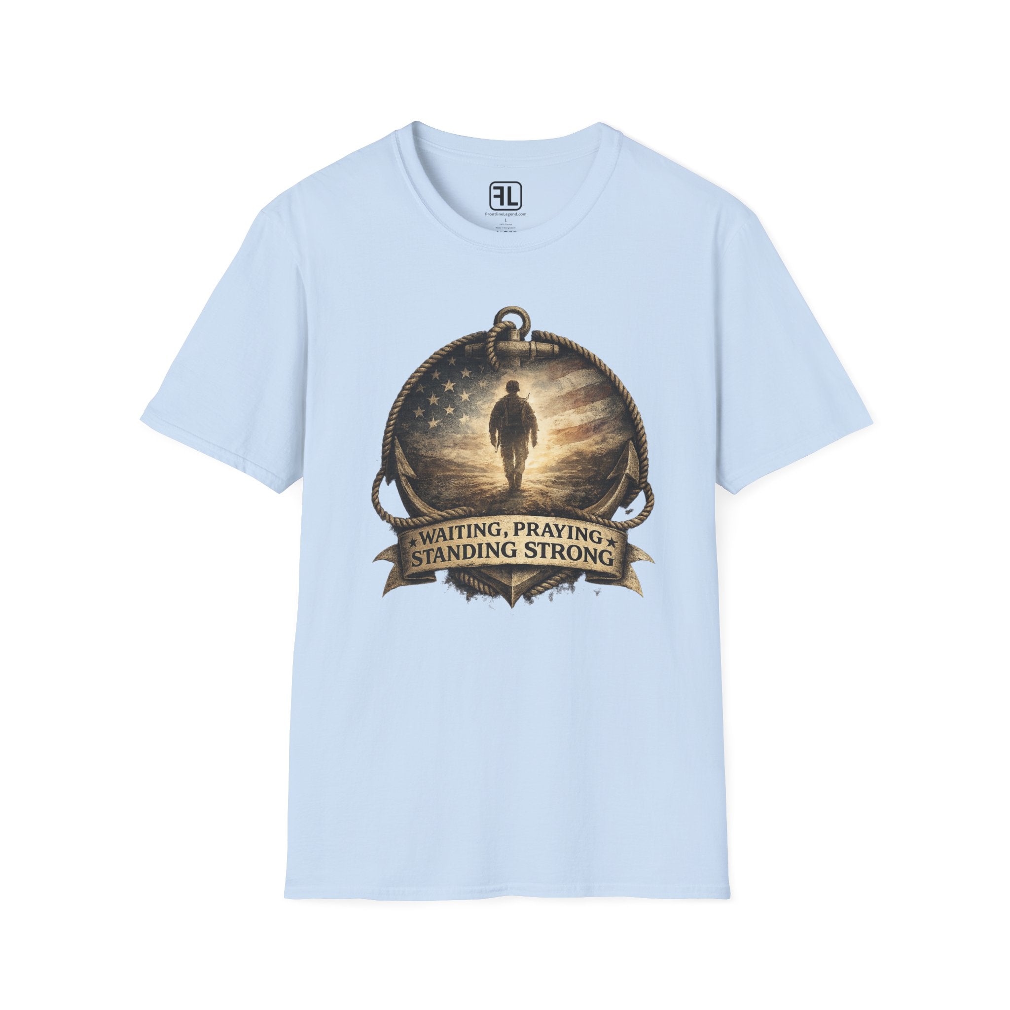 Waiting, Praying Standing Strong T-Shirt