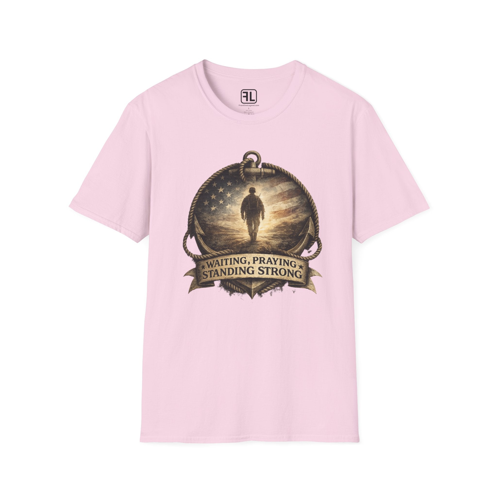 Waiting, Praying Standing Strong T-Shirt