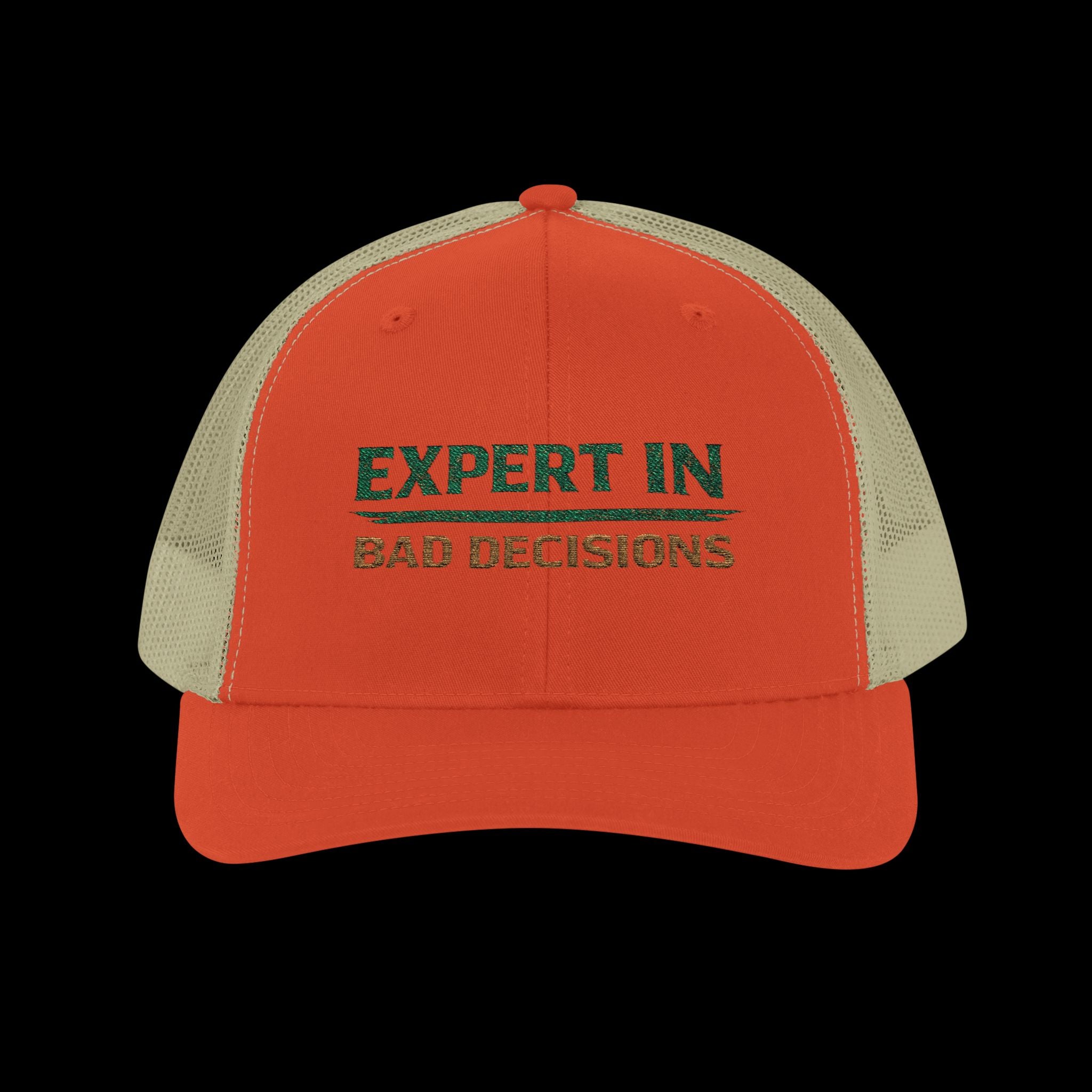 Embroidered Expert In Bad Decisions Snapback Hat