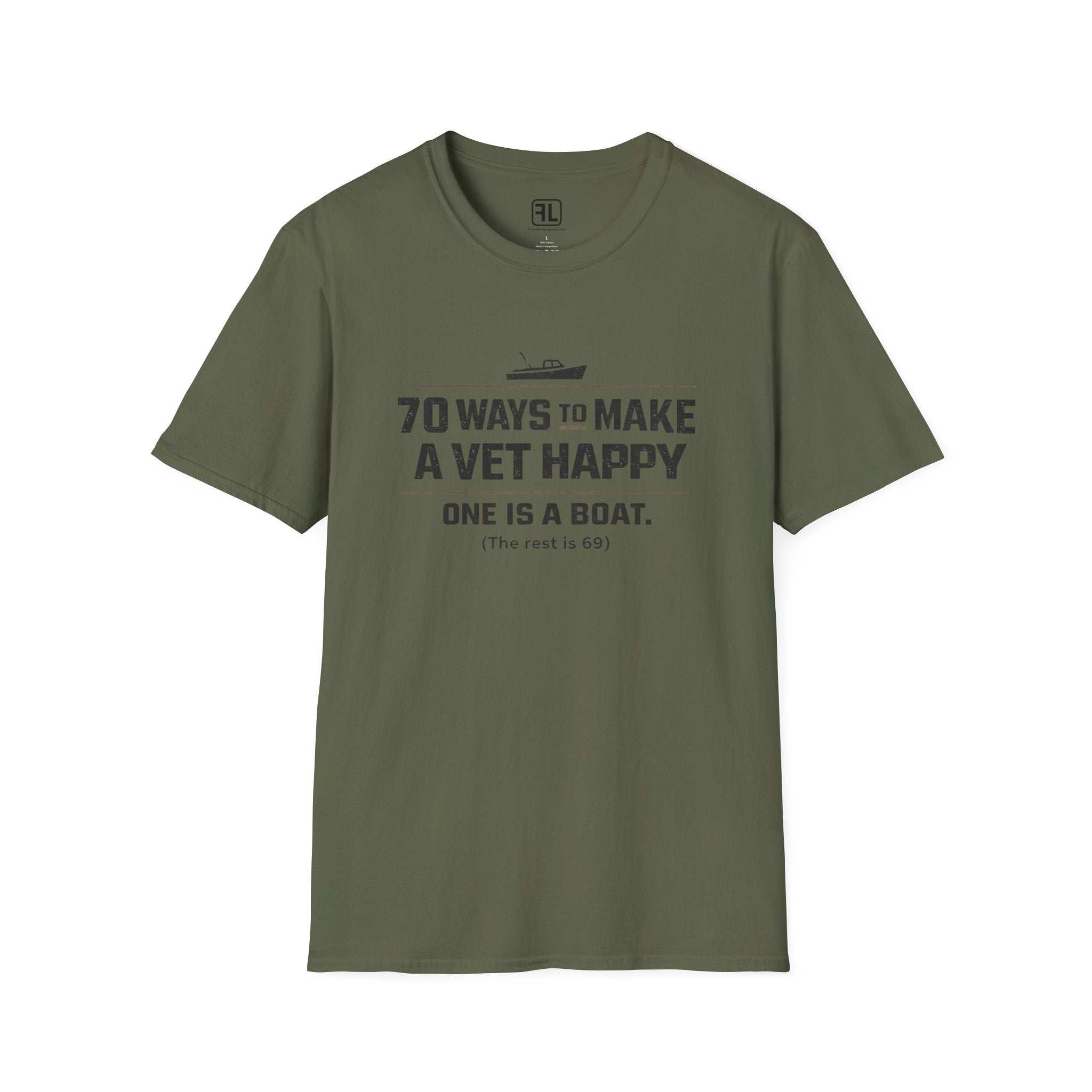 70 Ways to Make A Vet Happy - Boat T-shirt