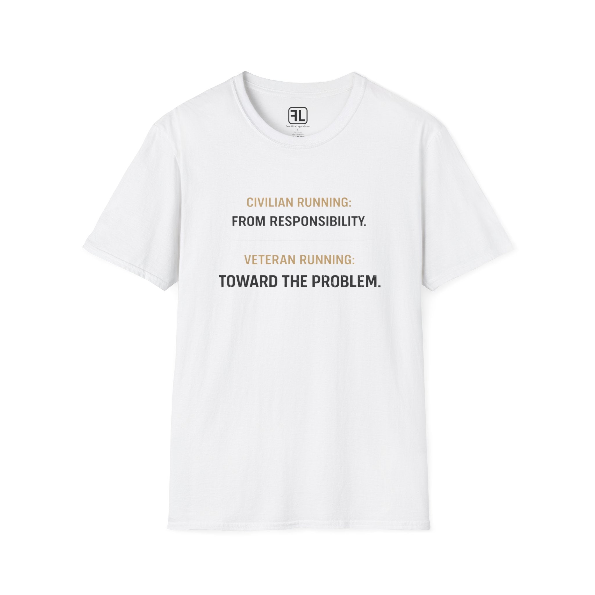 Civilian From Responsibility Veteran Toward Problem T-Shirt