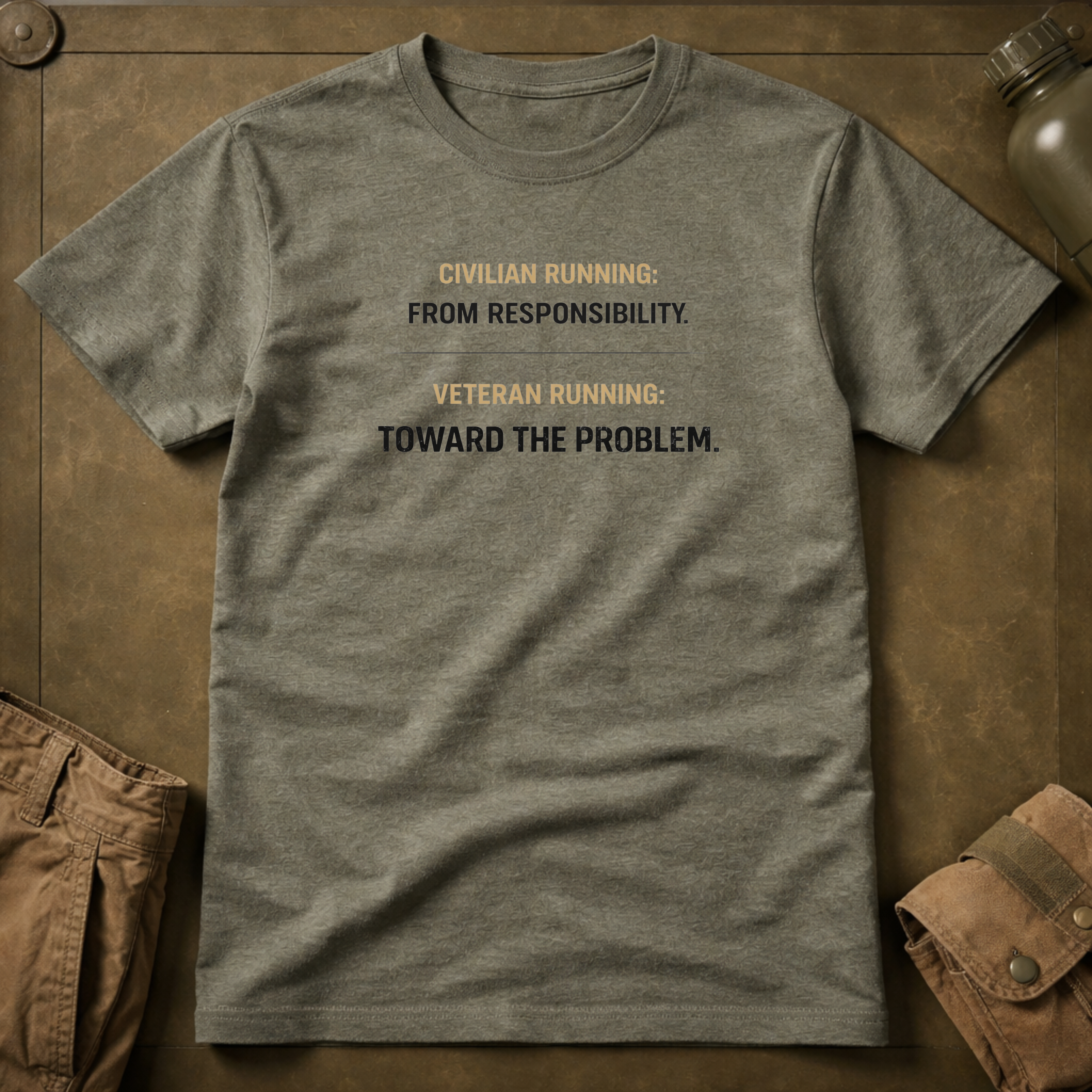 Civilian From Responsibility Veteran Toward Problem T-Shirt