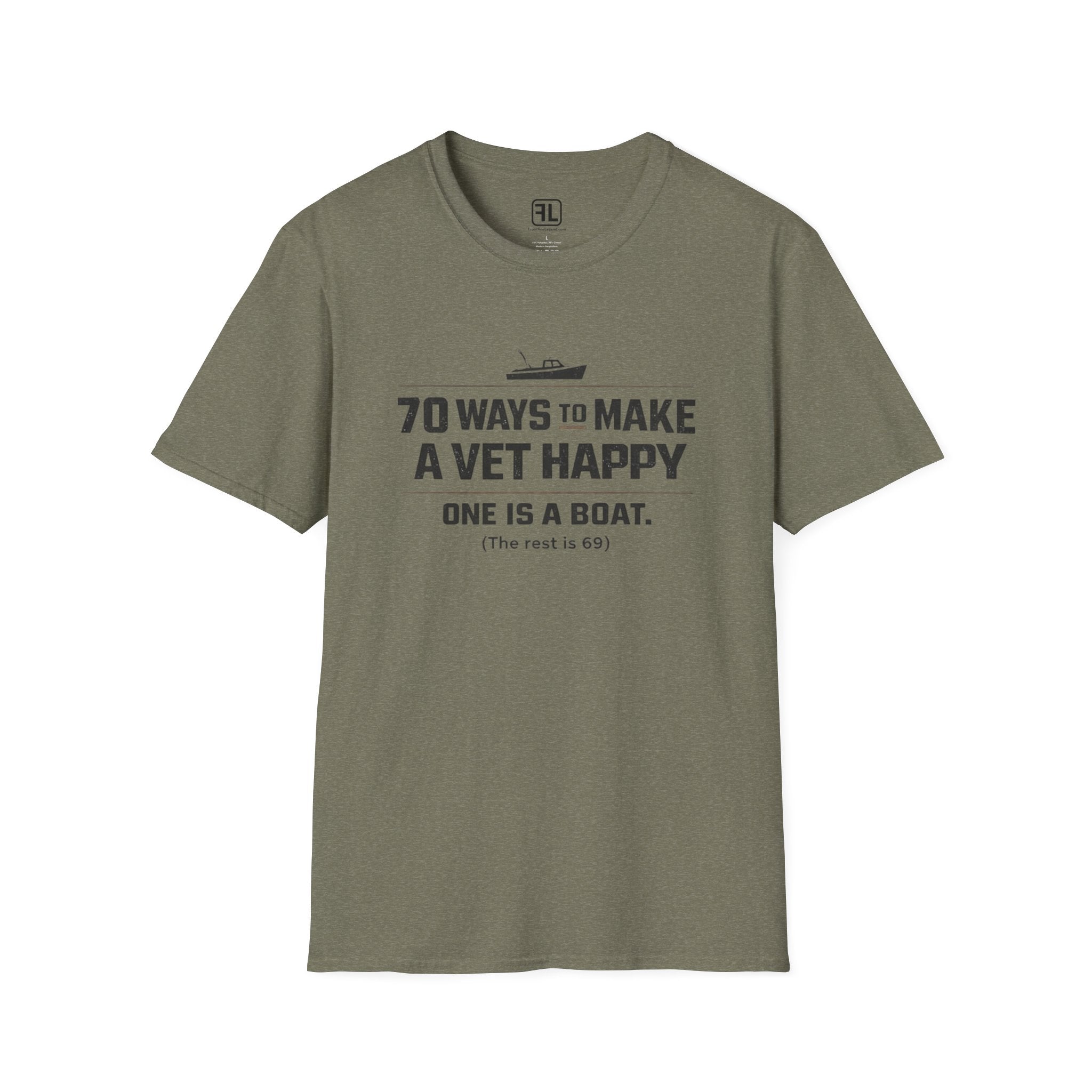 70 Ways to Make A Vet Happy - Boat T-shirt