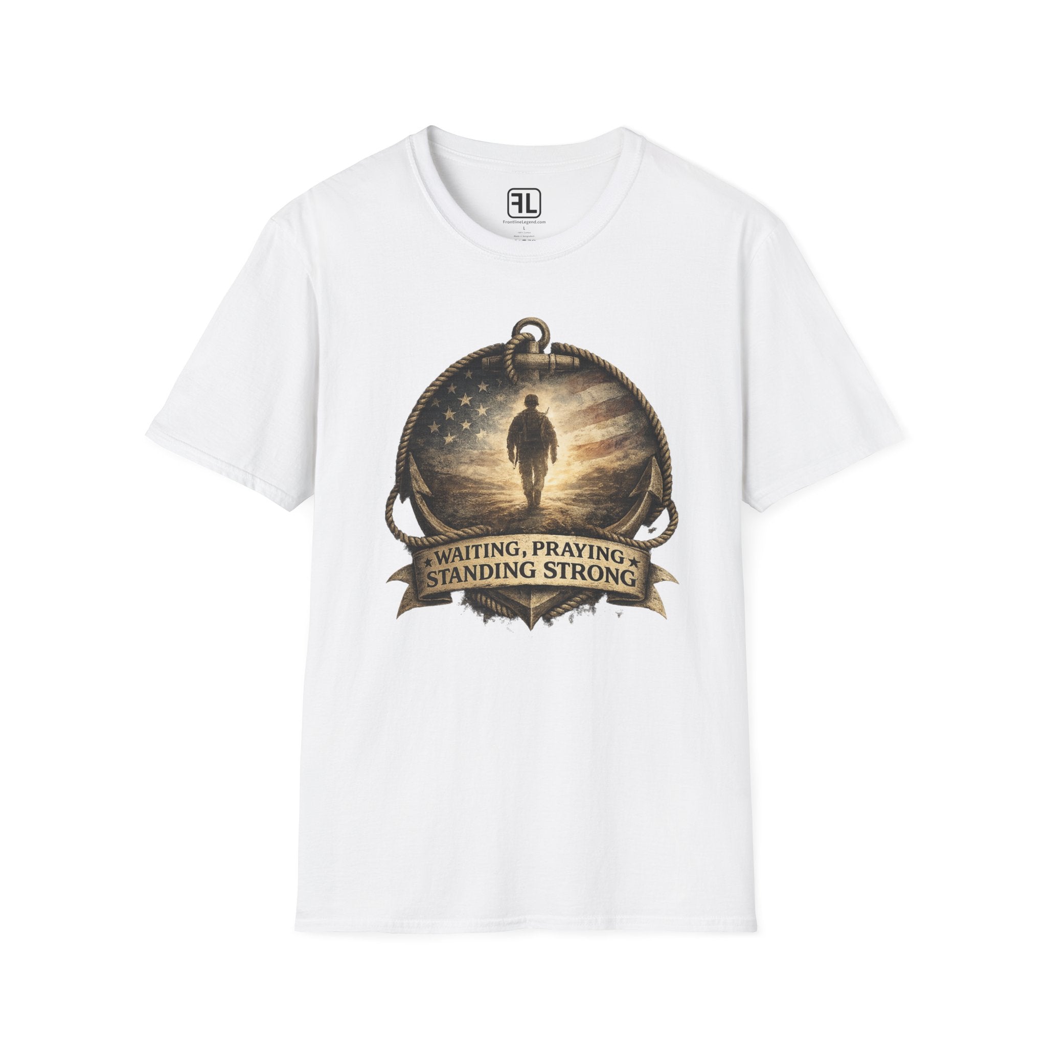 Waiting, Praying Standing Strong T-Shirt