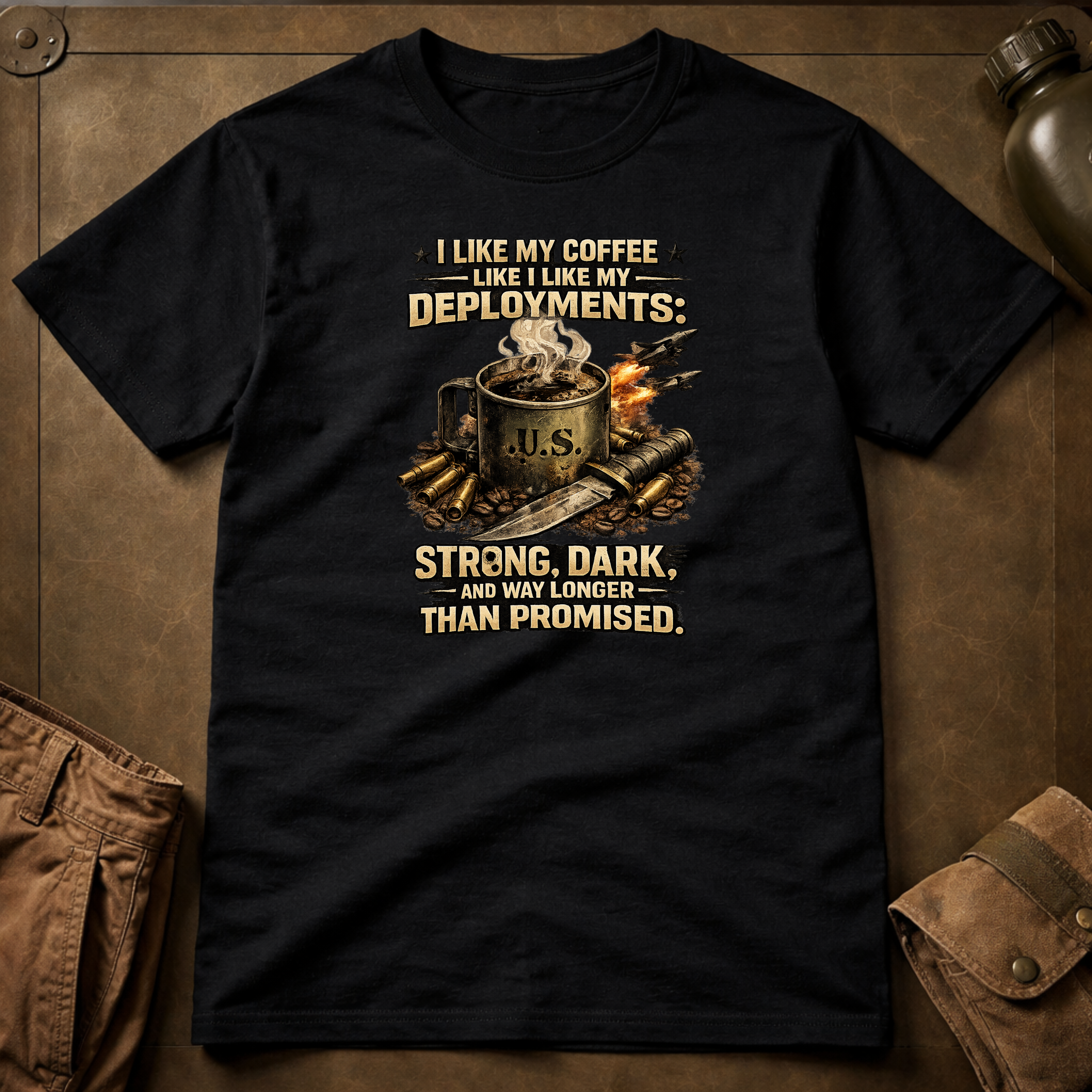 I Like My Coffee Like My Deployments T-Shirt