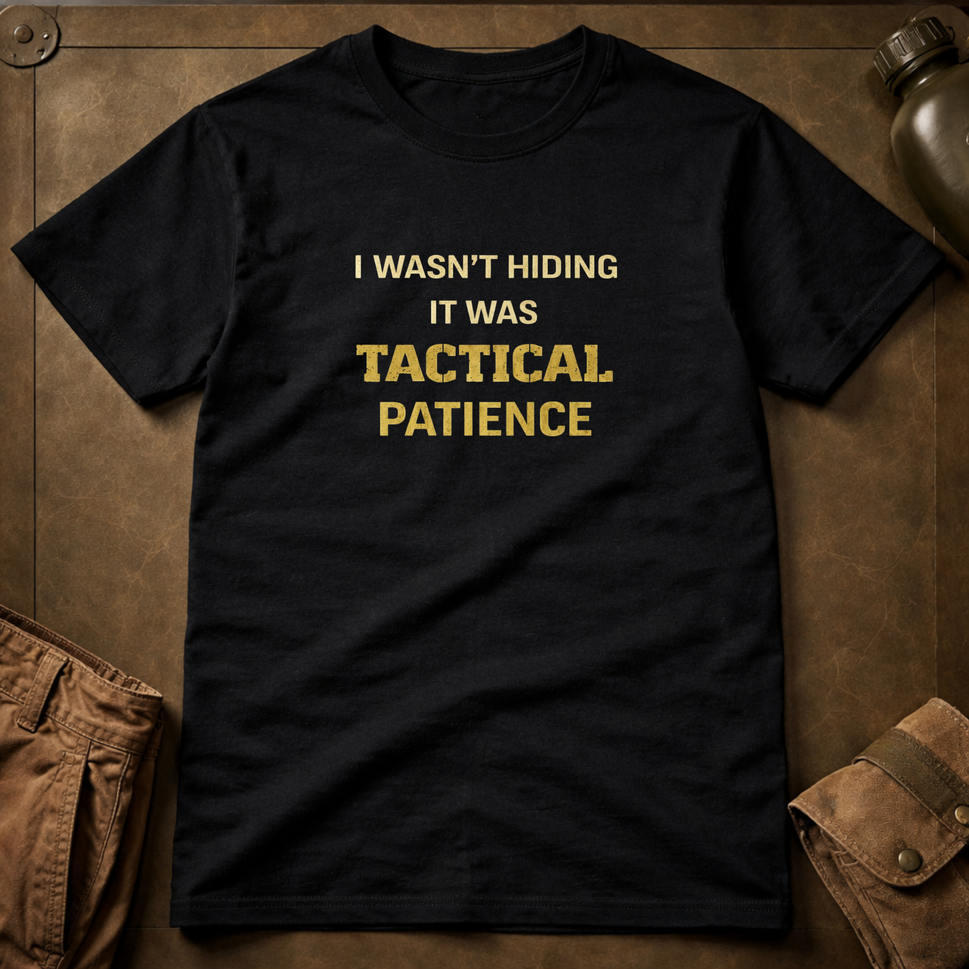 I Wasn't Hiding It Was Tactical Patience T-Shirt