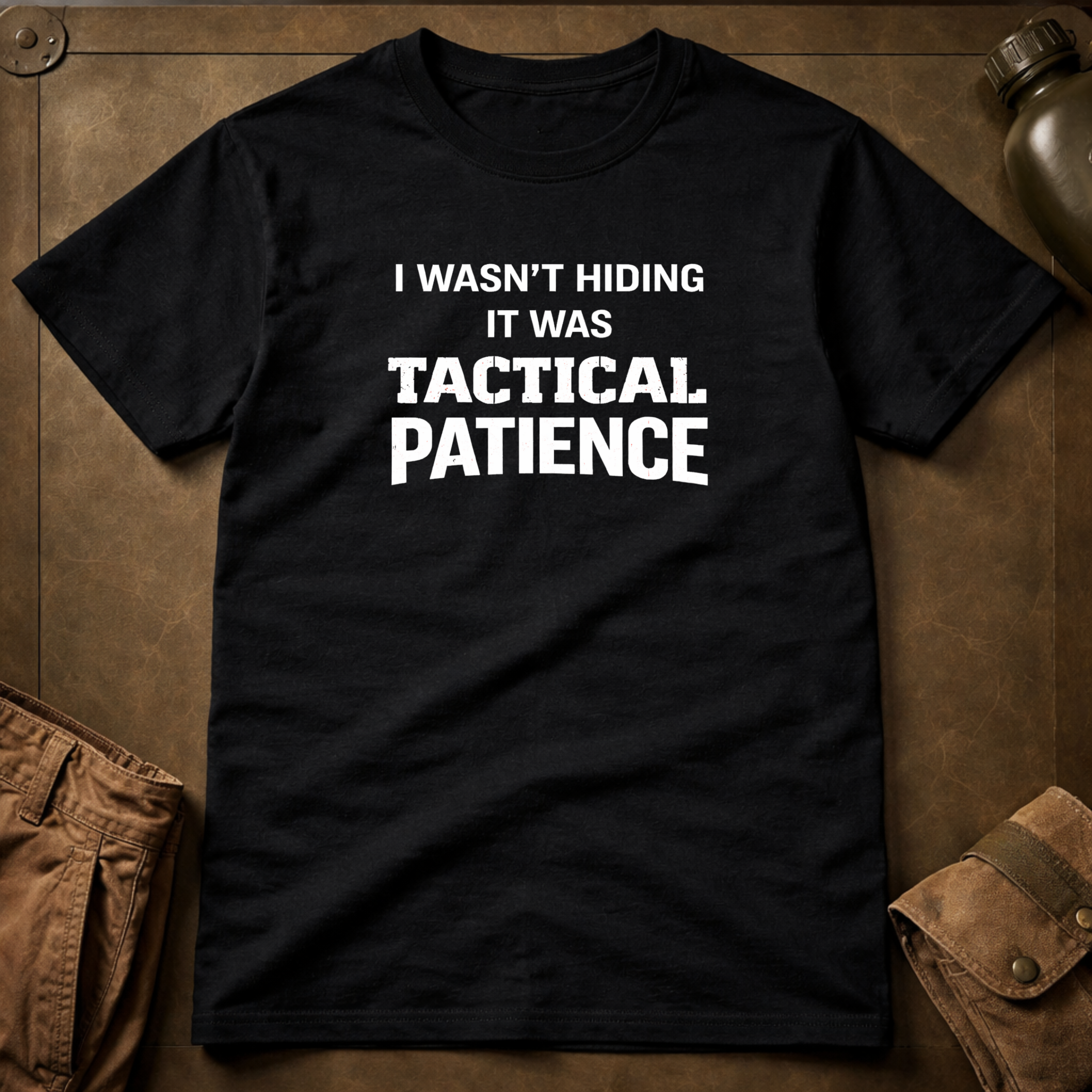 I Wasn't Hiding It Was Tactical Patience T-Shirt
