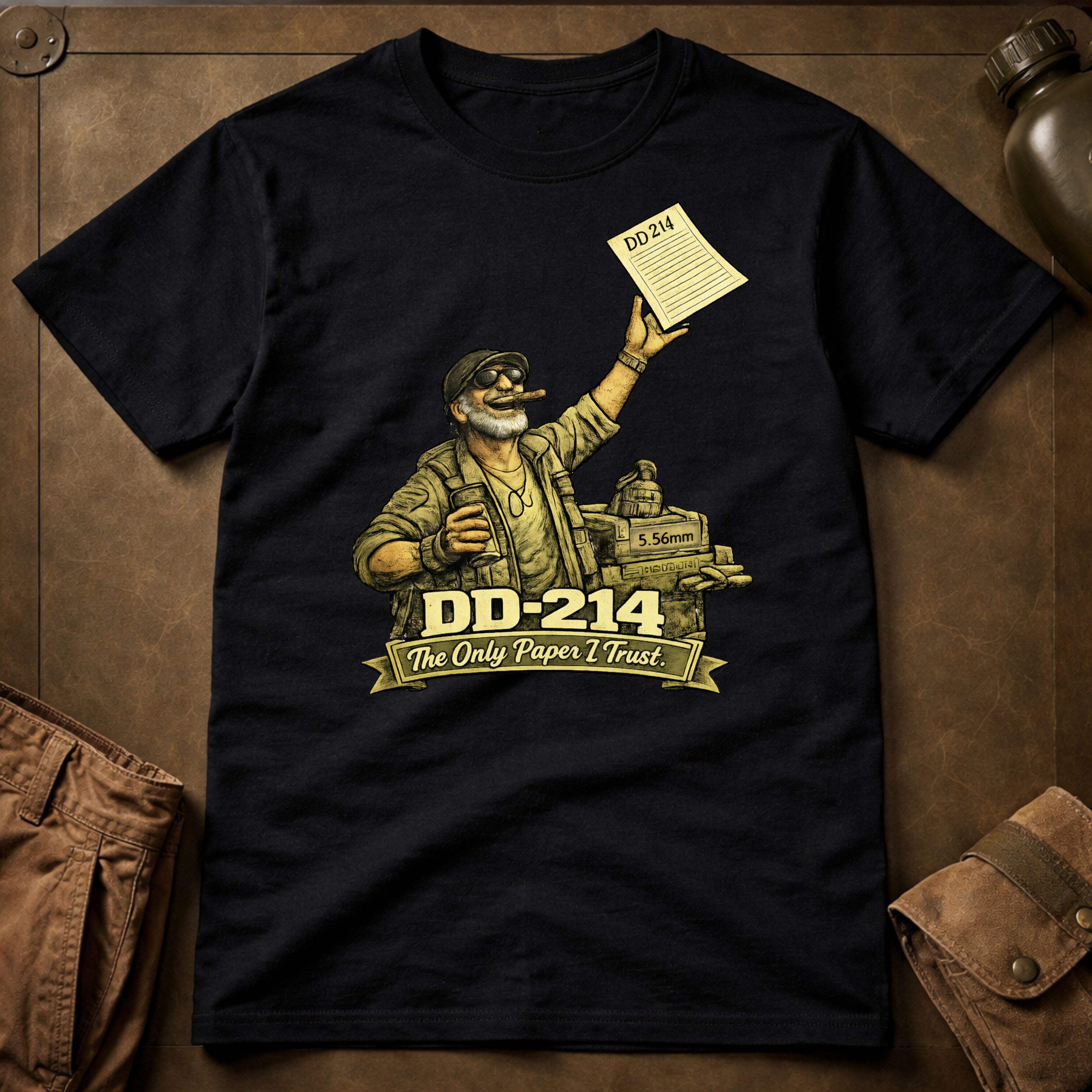 DD-214 Only Paper I Trust T-Shirt