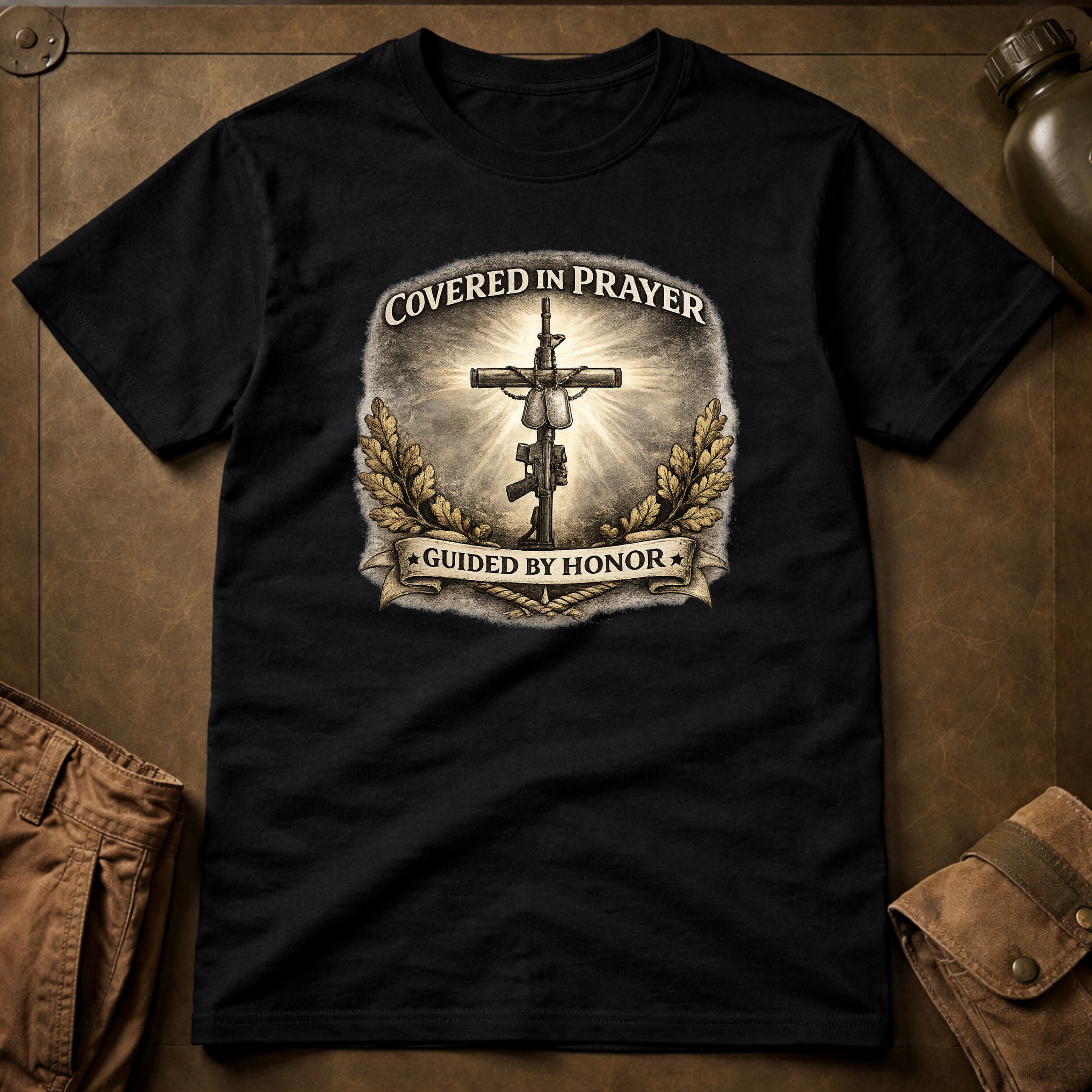 Covered In Prayer Guided By Honor T-Shirt
