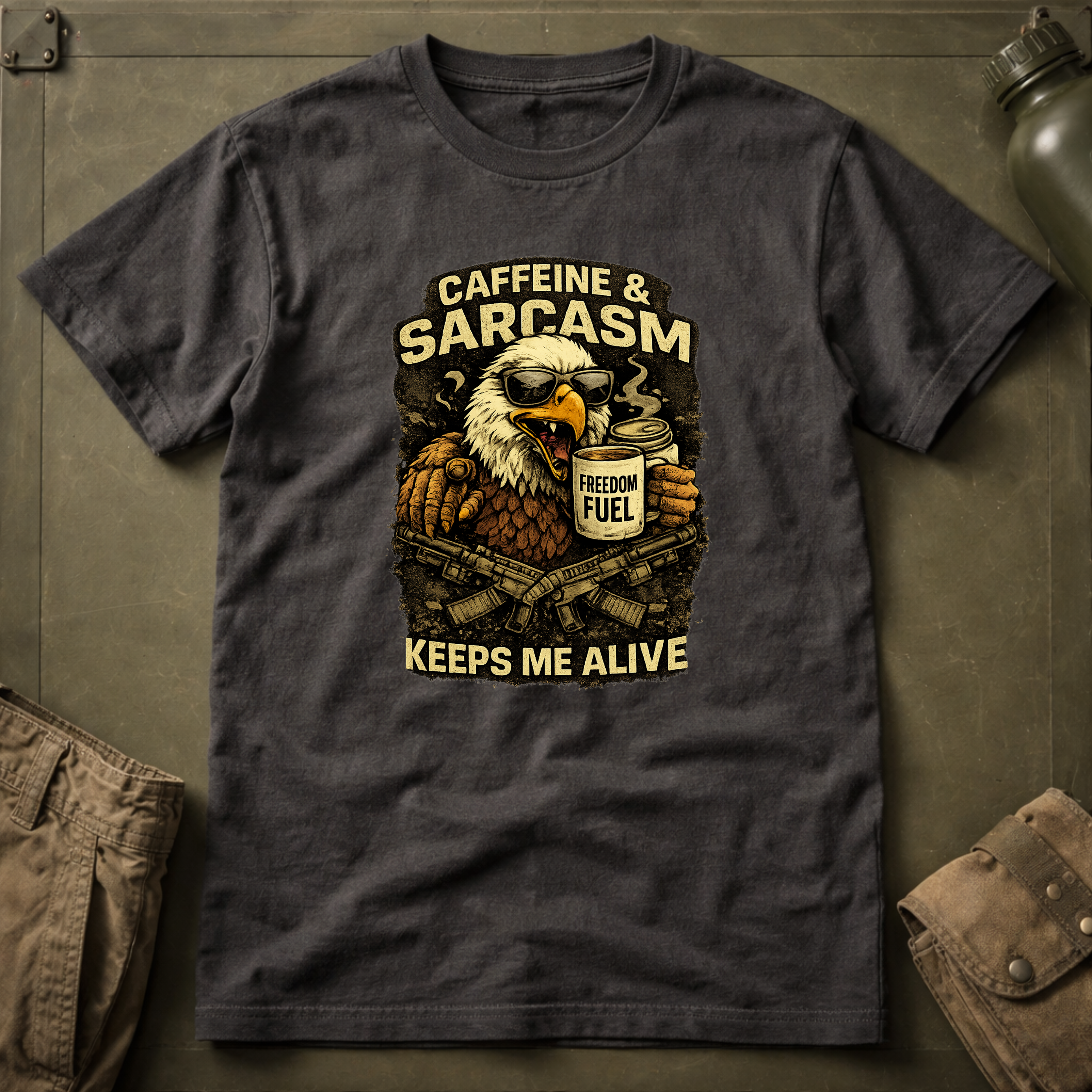 Caffeine and Sarcasm T-Shirt