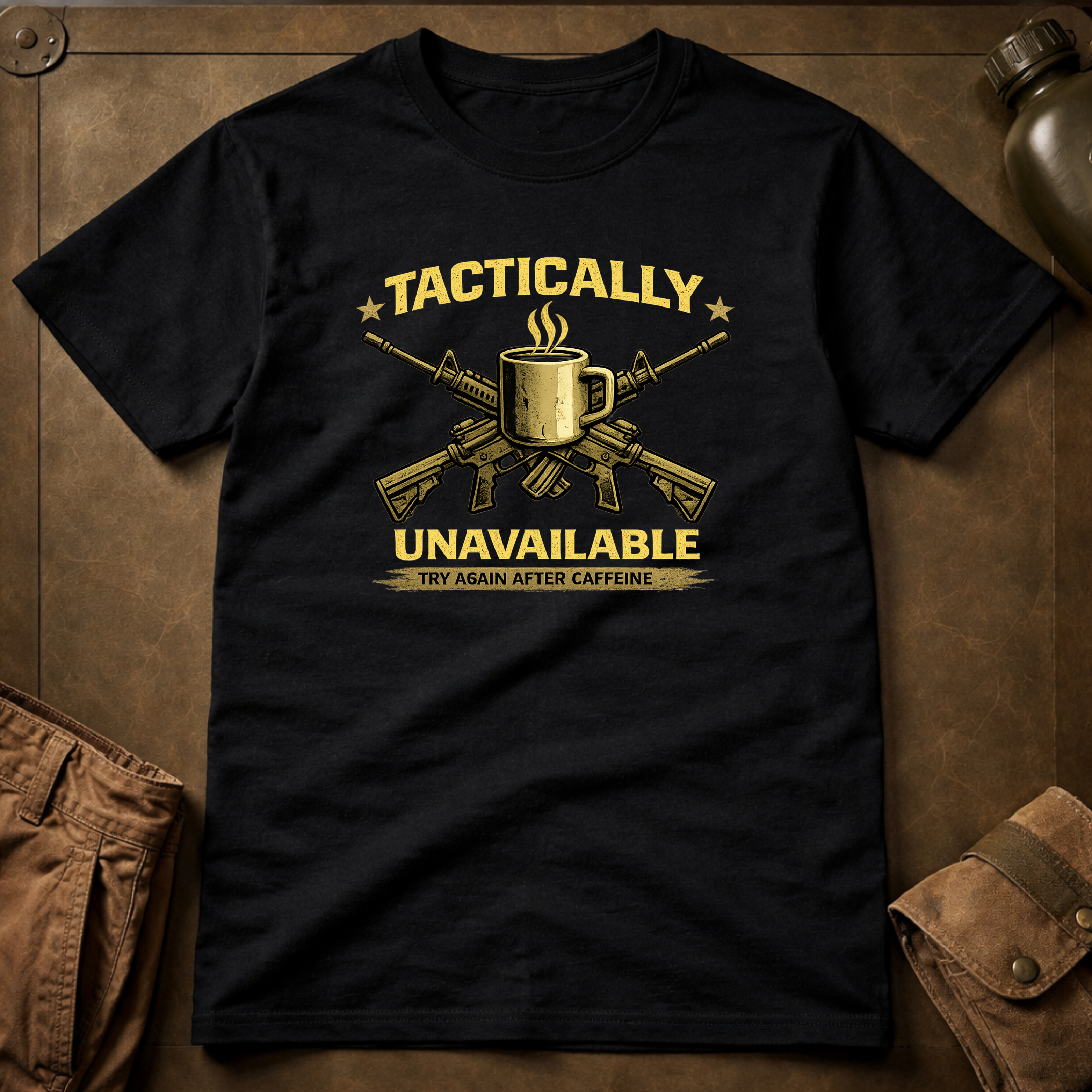 Tactically Unavailable Try Again After Caffeine T-Shirt