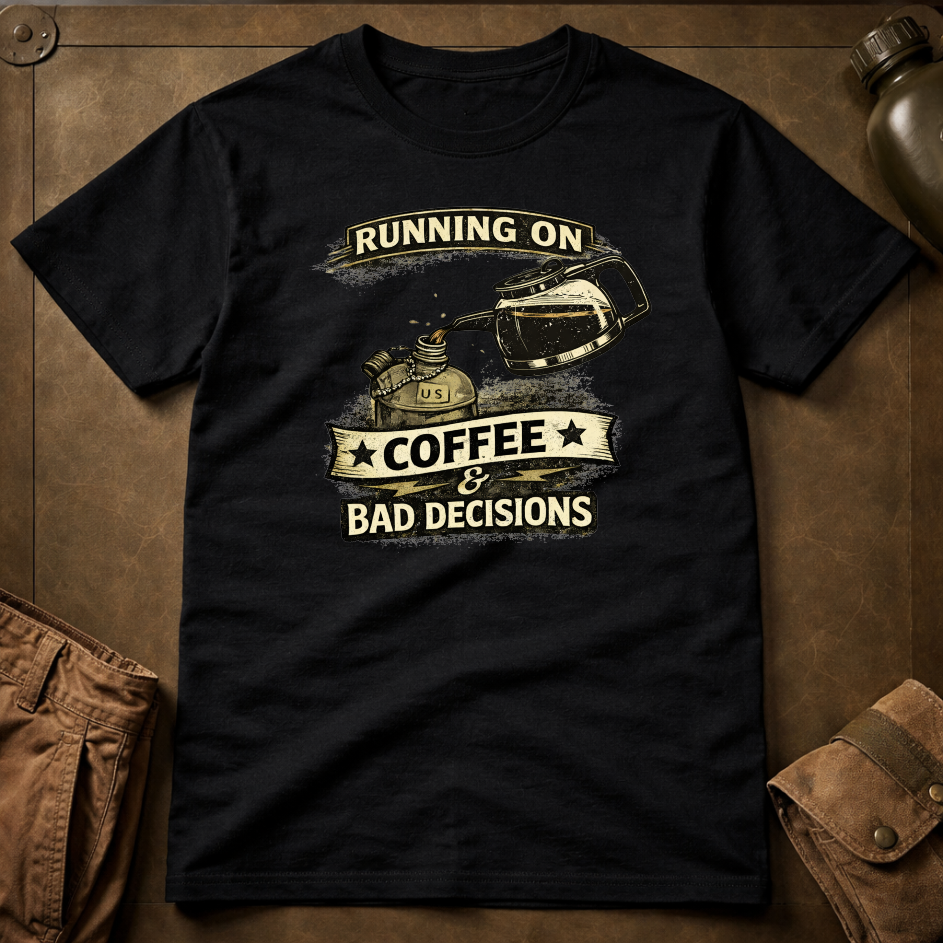 Running On Coffee And Bad Decisions T-Shirt