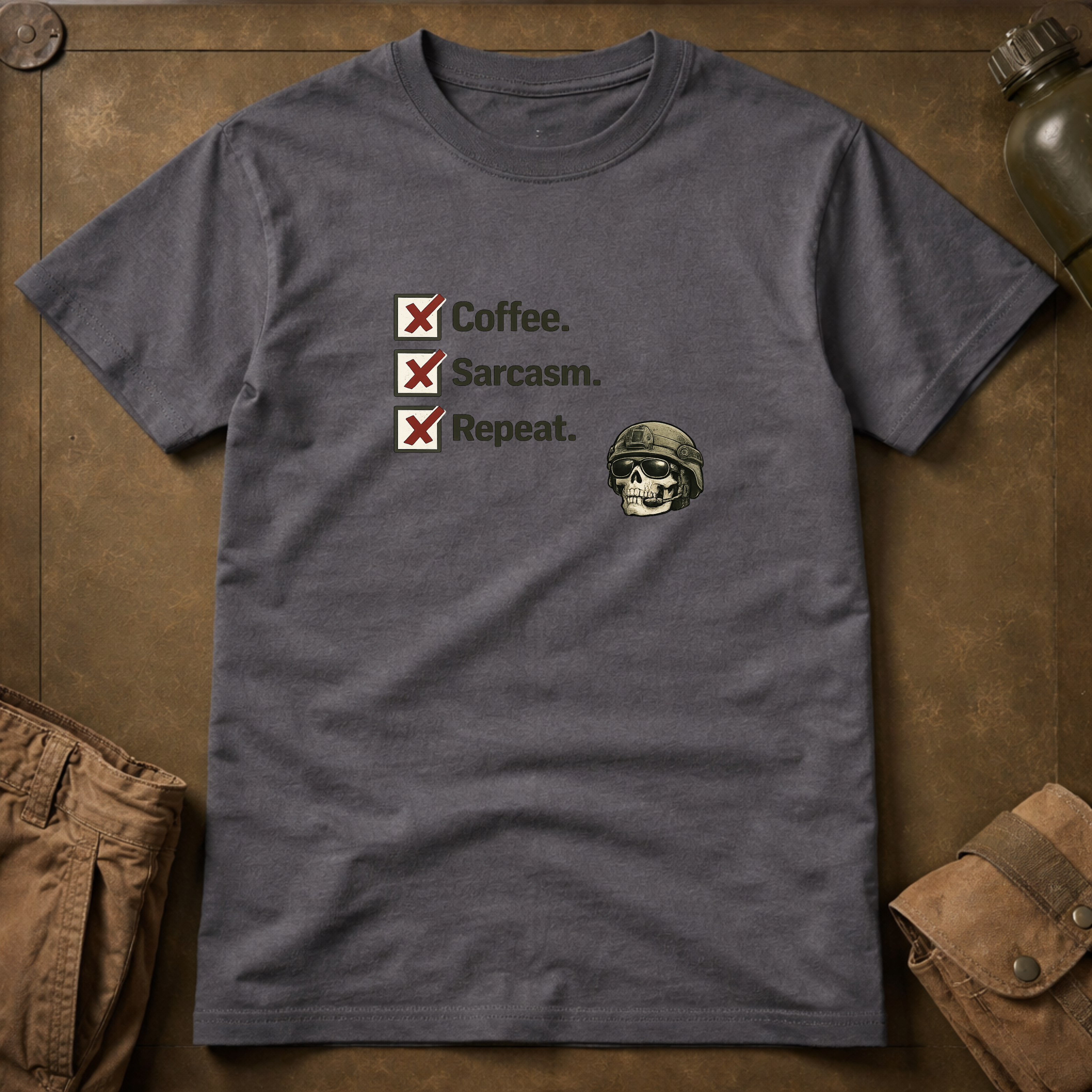 Coffee Sarcasm Repeat T-Shirt