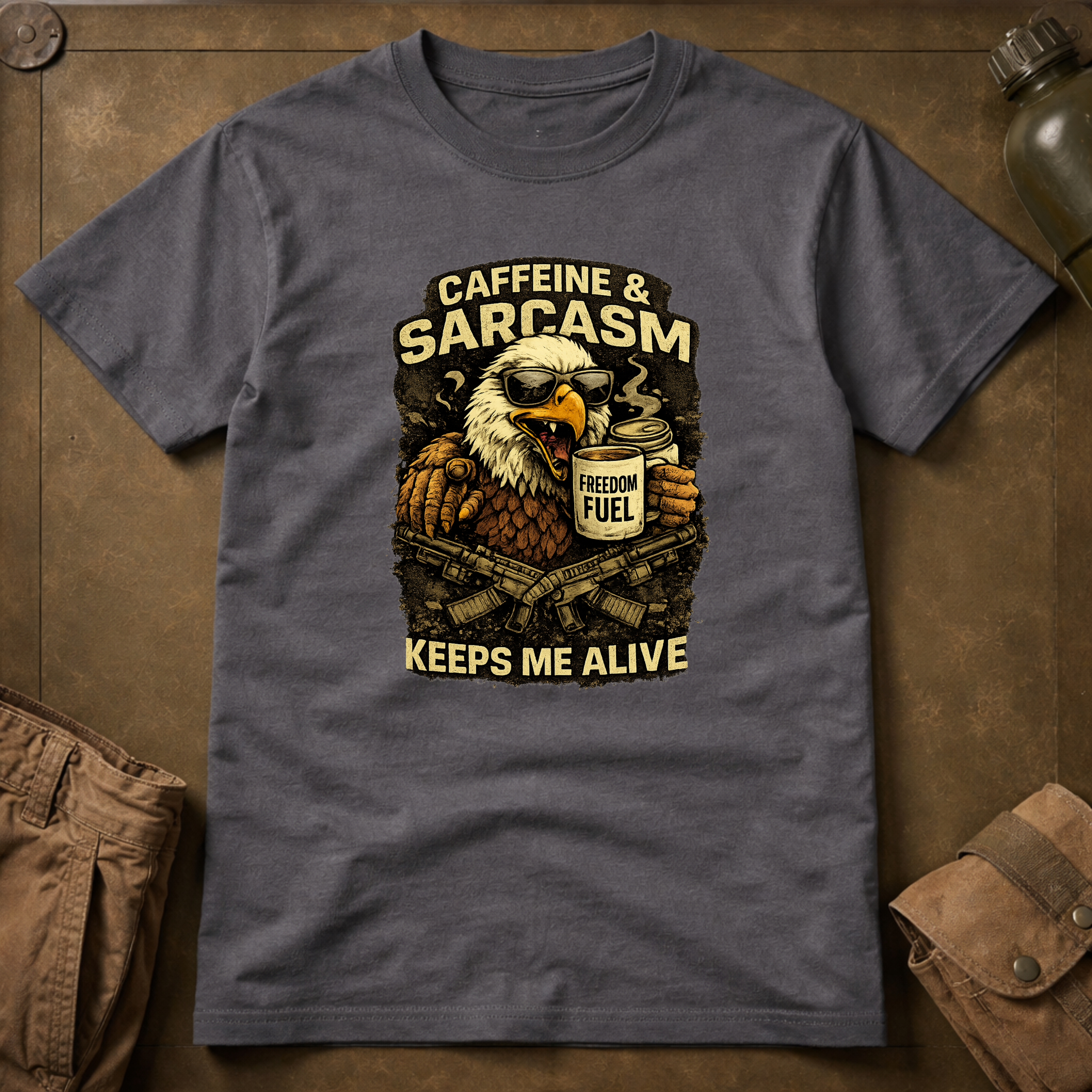 Caffeine and Sarcasm T-Shirt