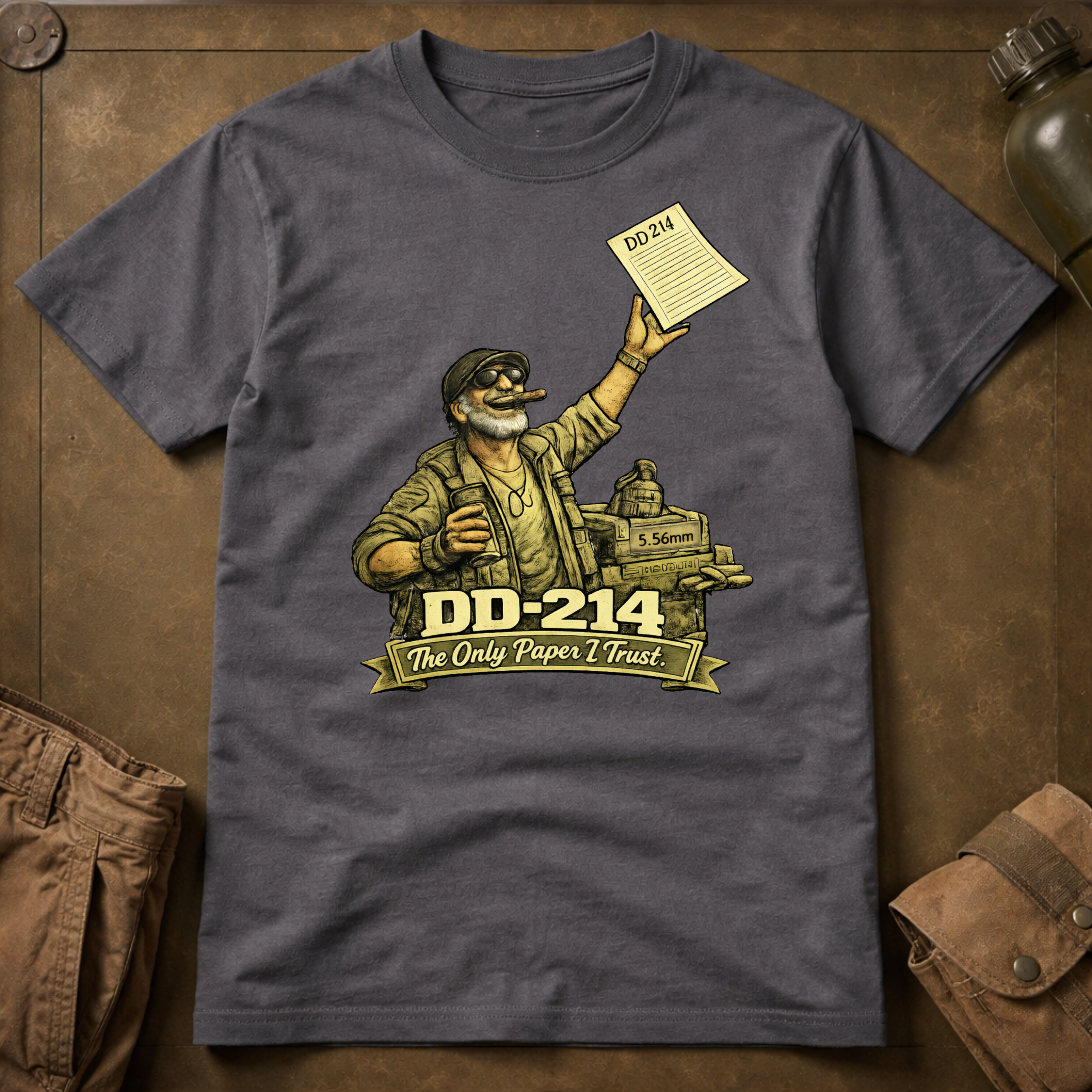 DD-214 Only Paper I Trust T-Shirt