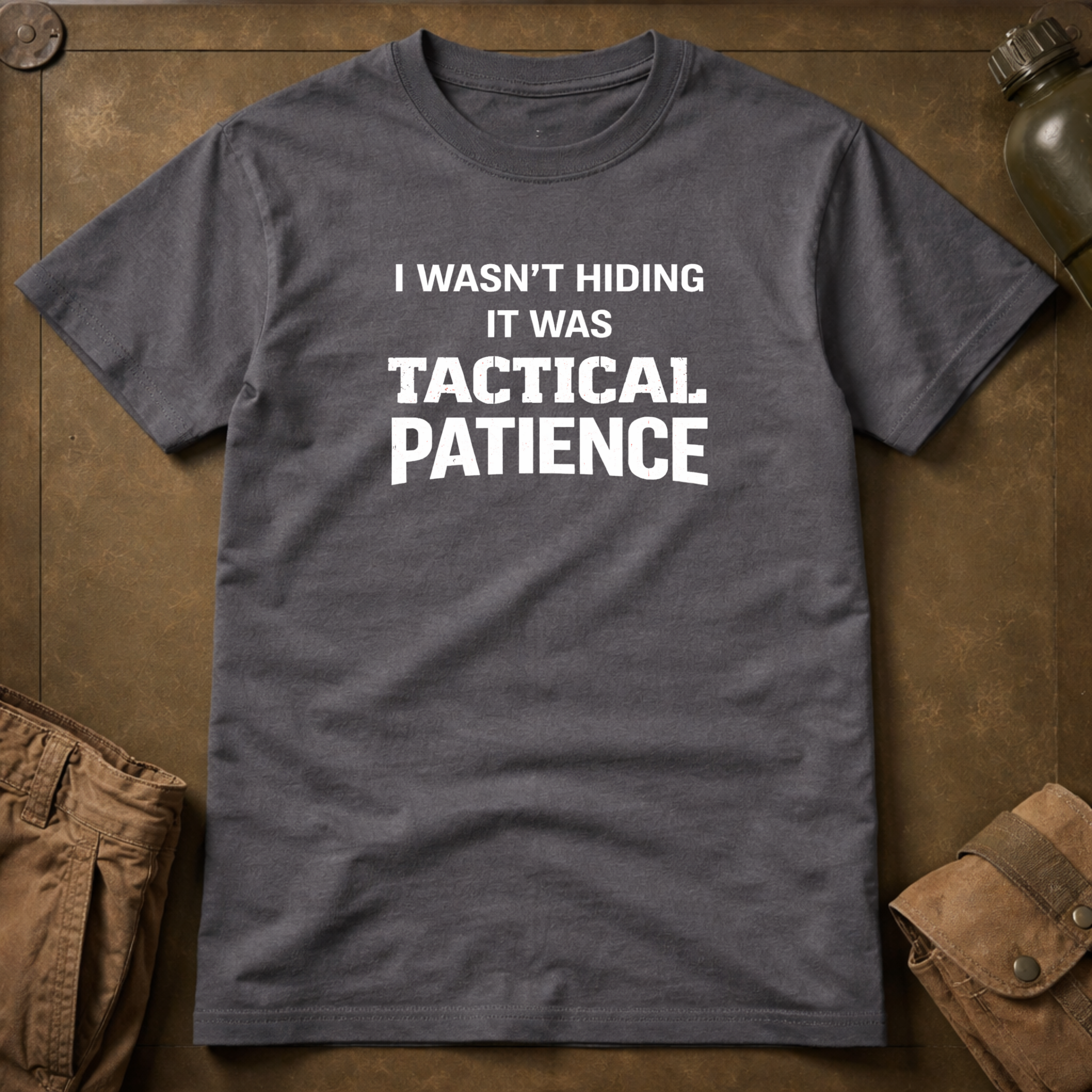 I Wasn't Hiding It Was Tactical Patience T-Shirt
