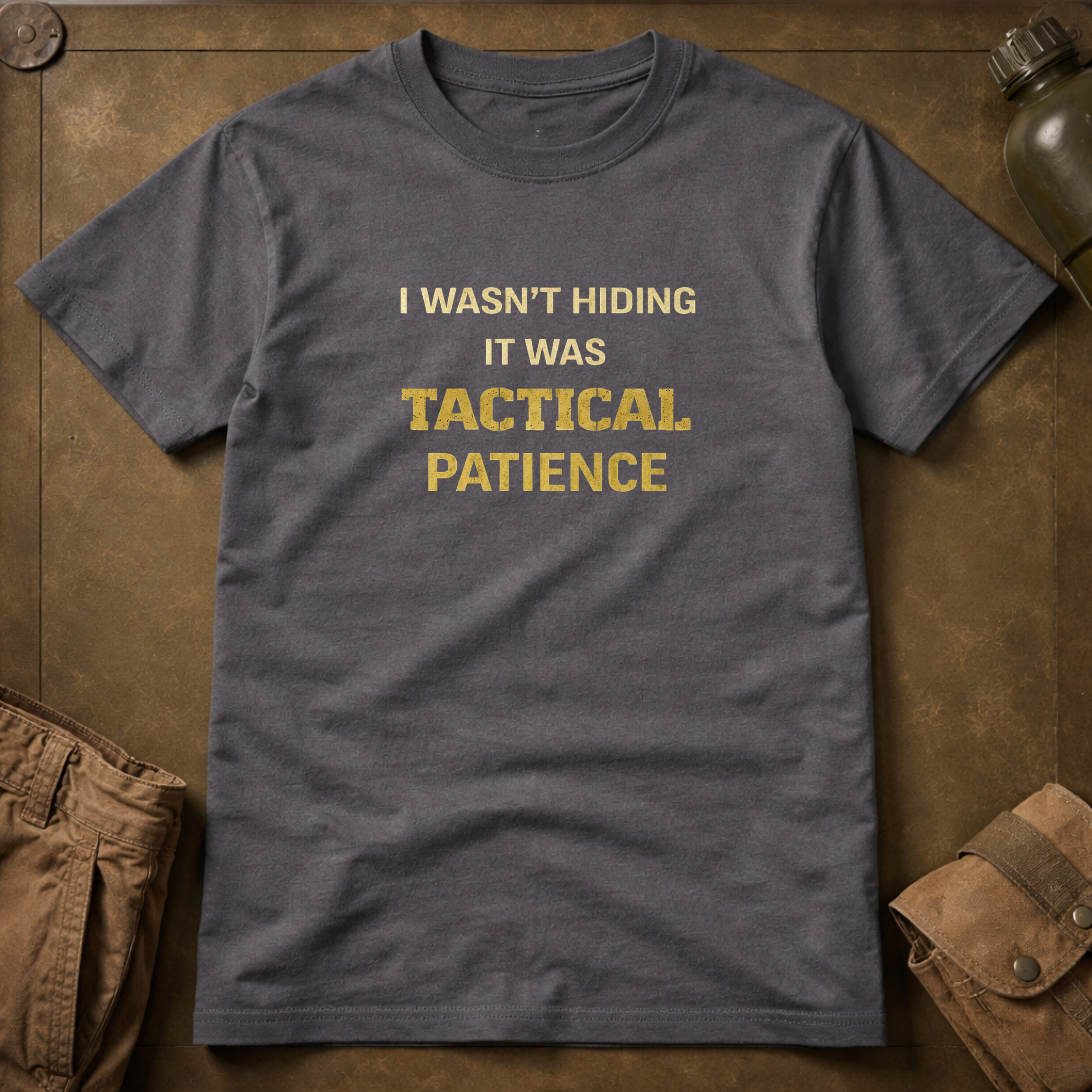 I Wasn't Hiding It Was Tactical Patience T-Shirt