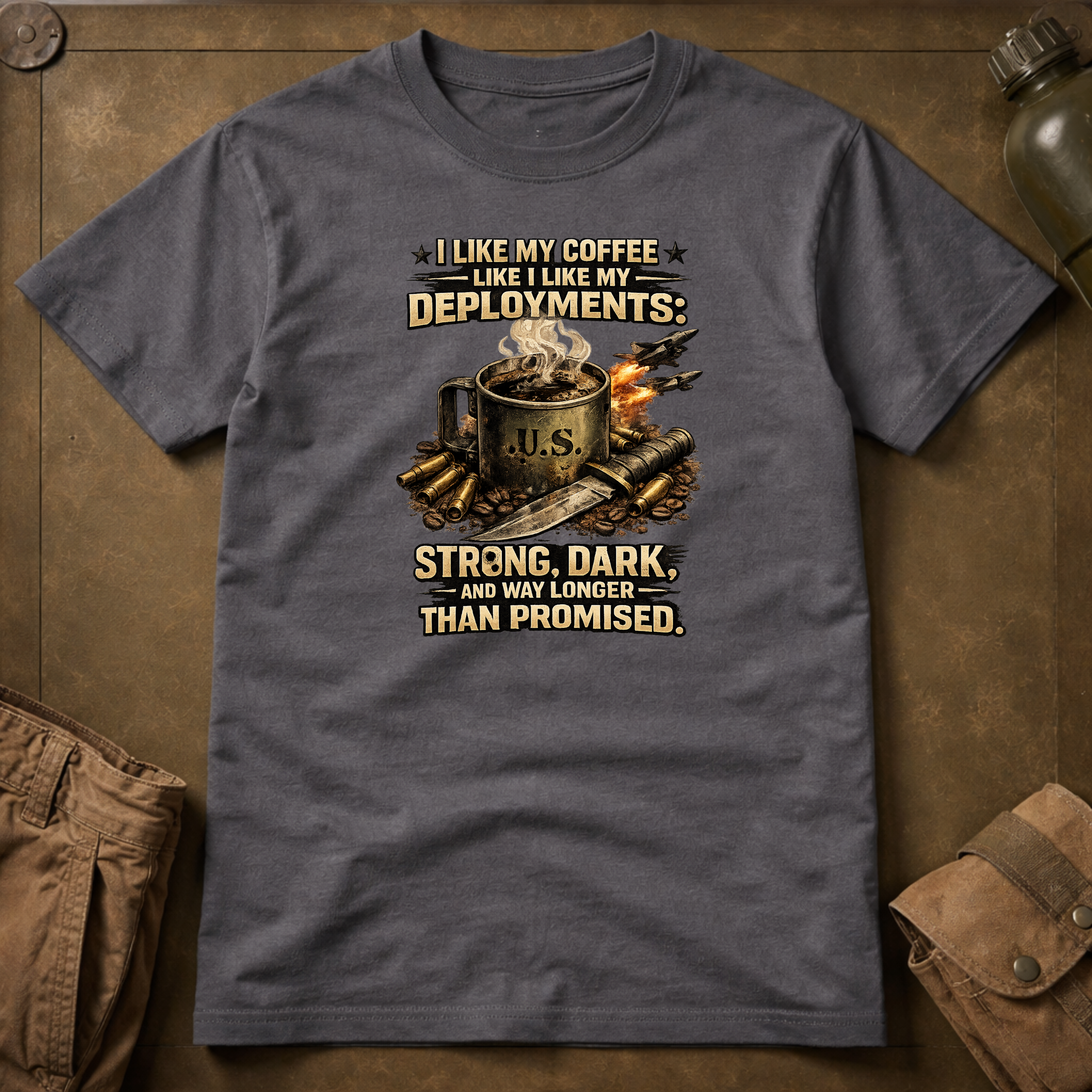 I Like My Coffee Like My Deployments T-Shirt