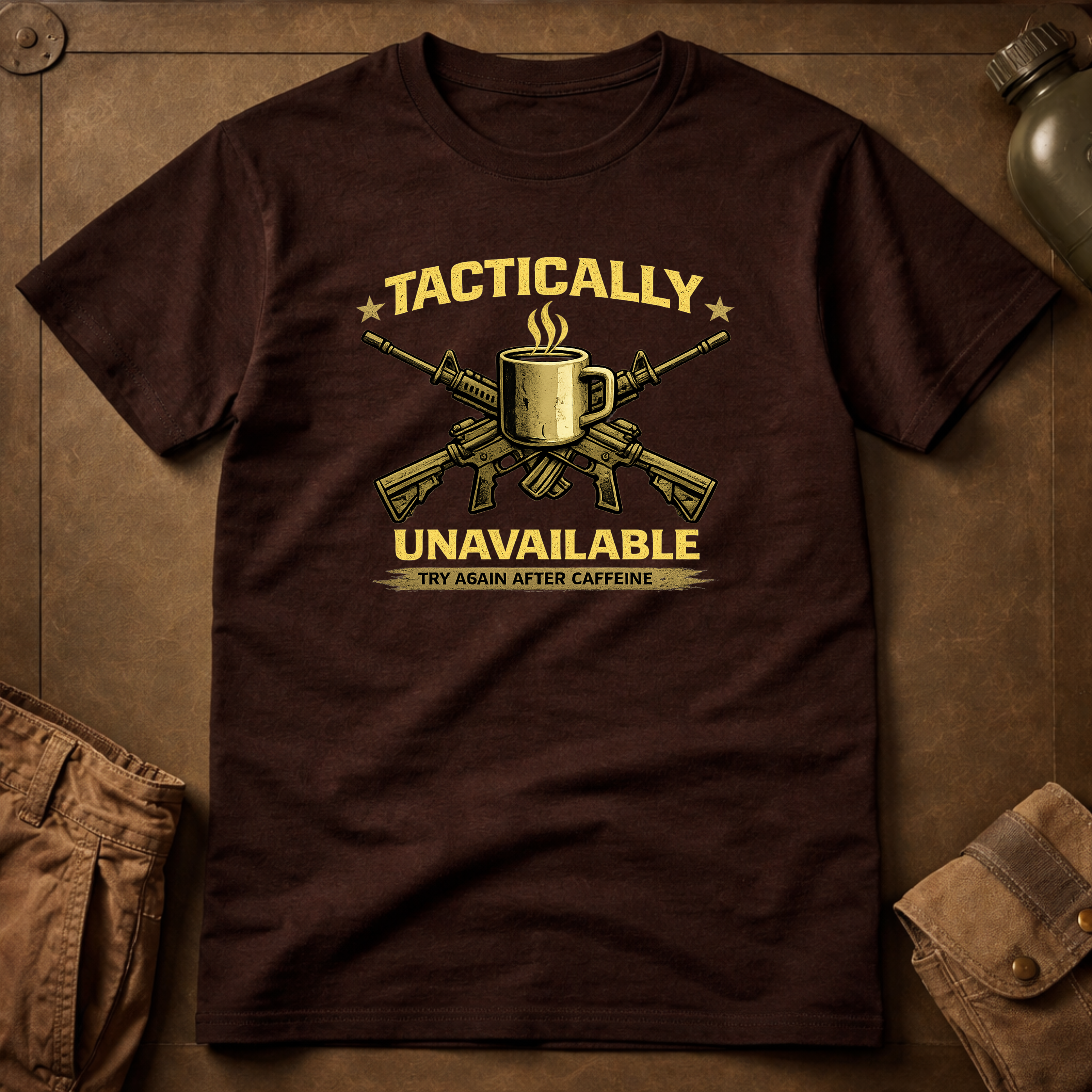 Tactically Unavailable Try Again After Caffeine T-Shirt