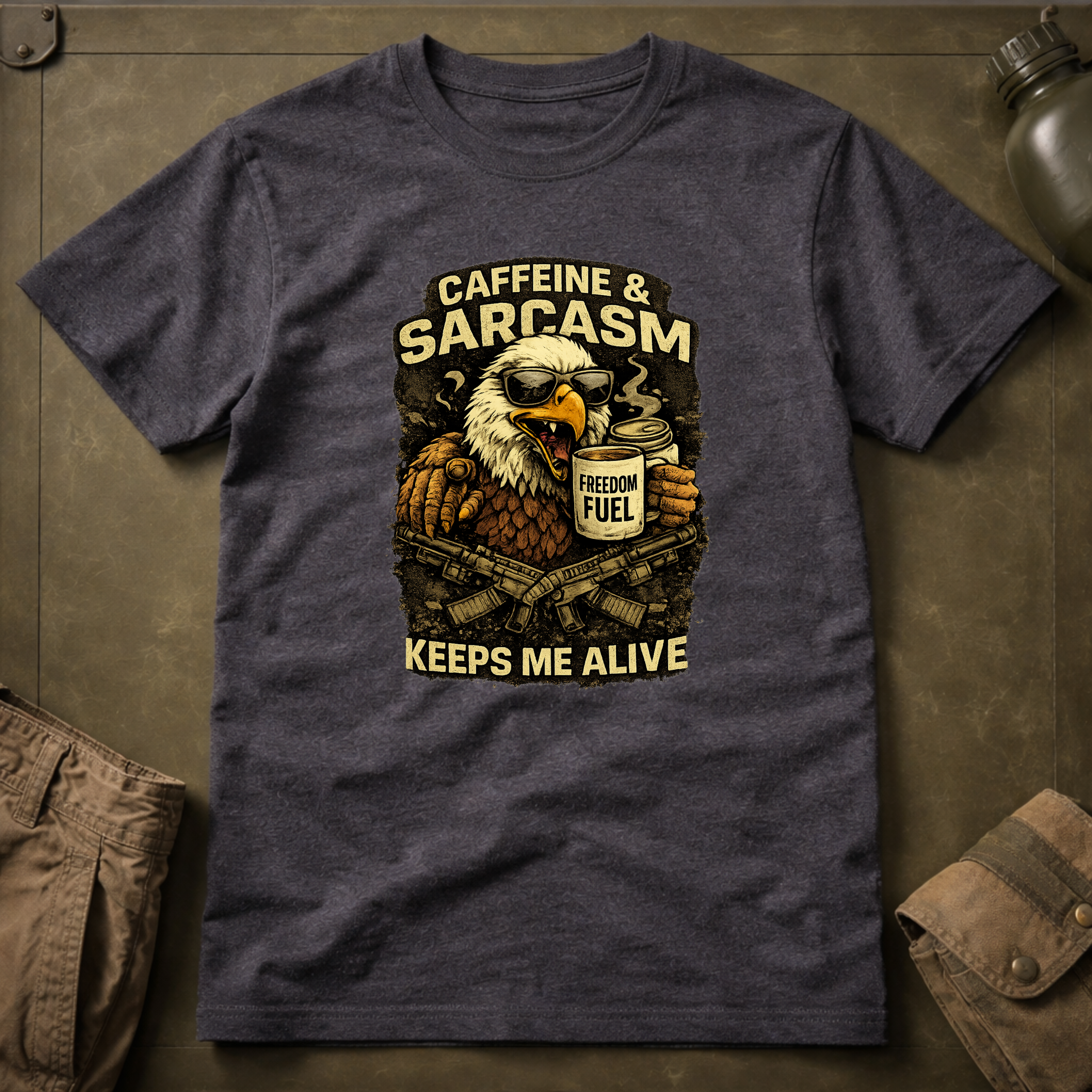 Caffeine and Sarcasm T-Shirt
