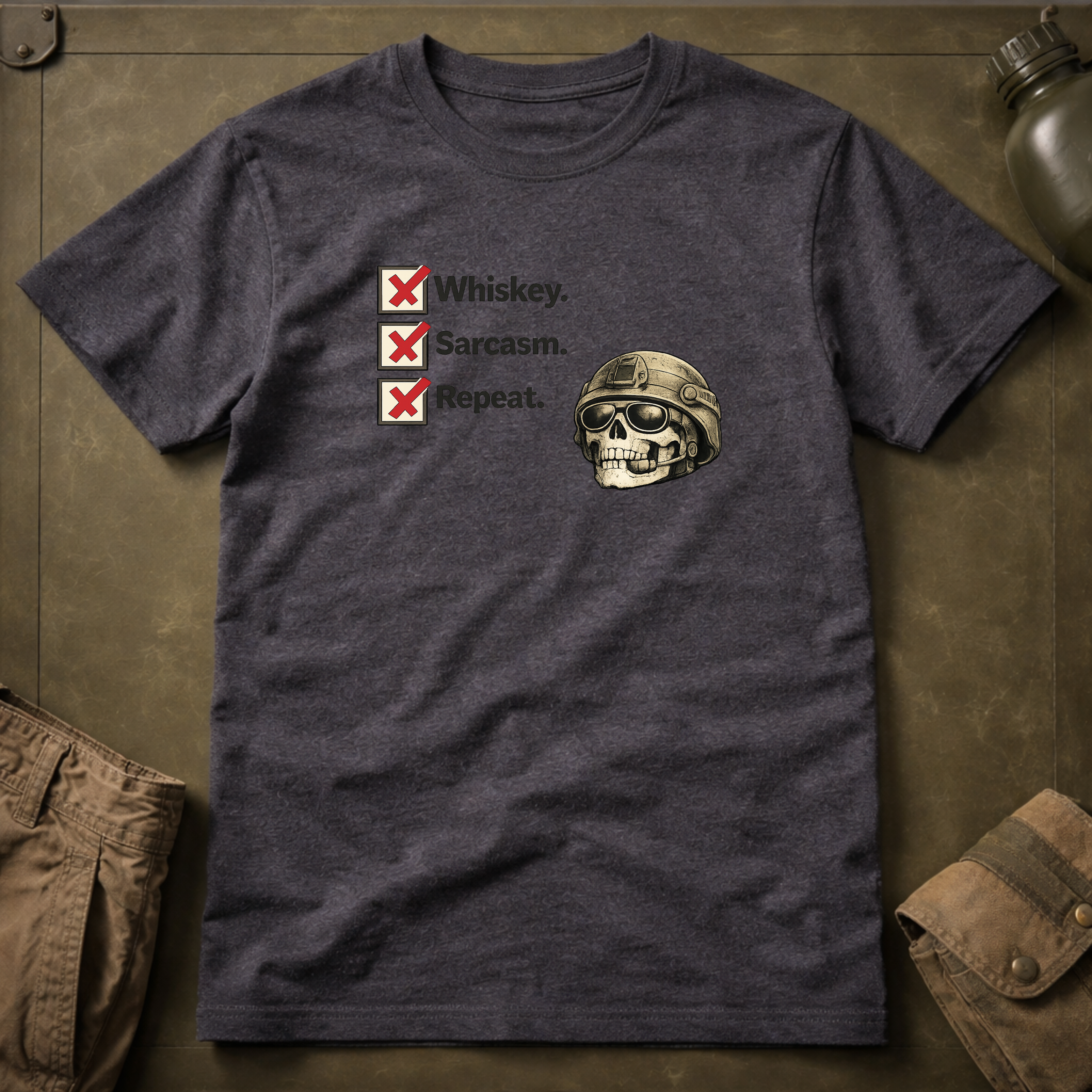 Whiskey Sarcasm Repeat T-Shirt