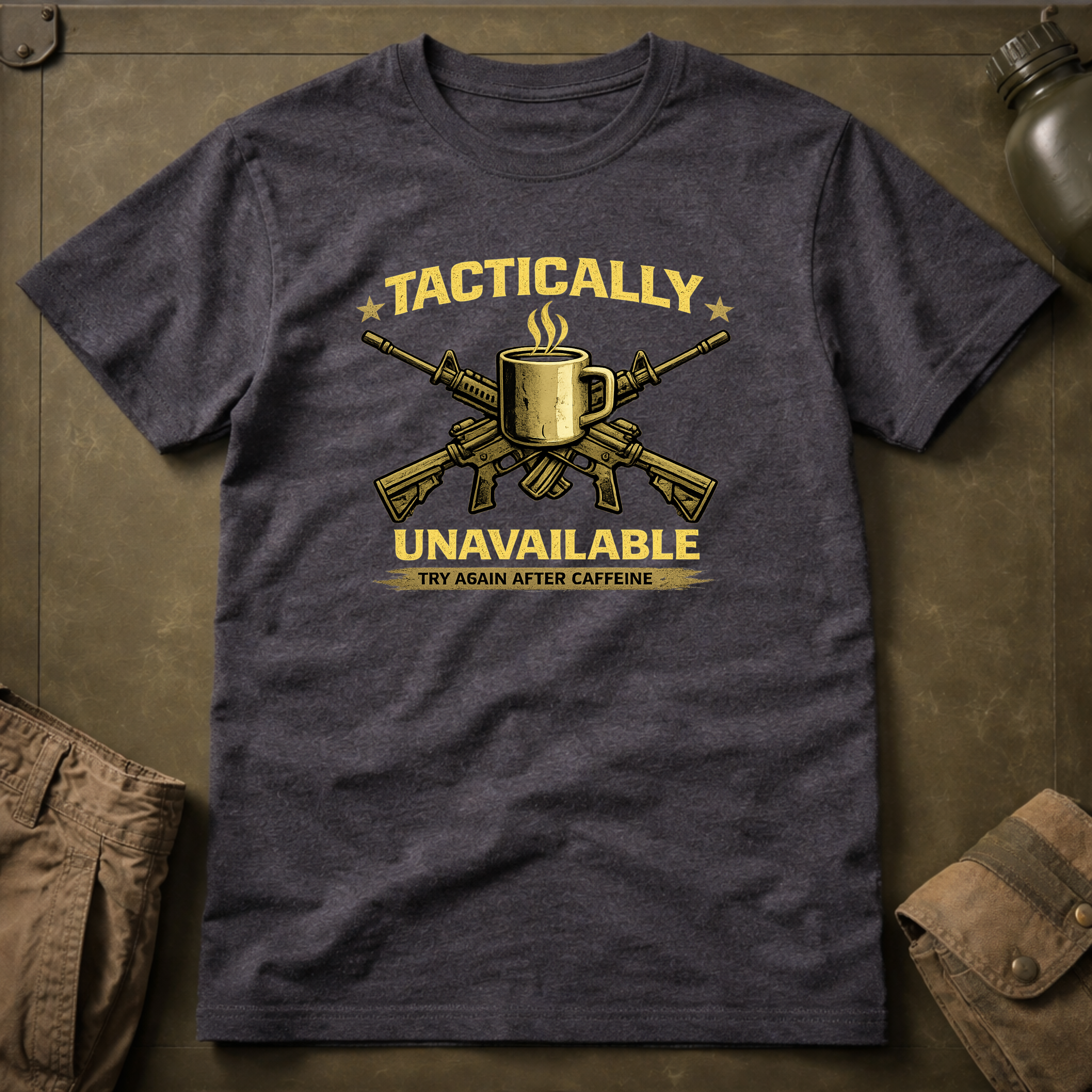 Tactically Unavailable Try Again After Caffeine T-Shirt