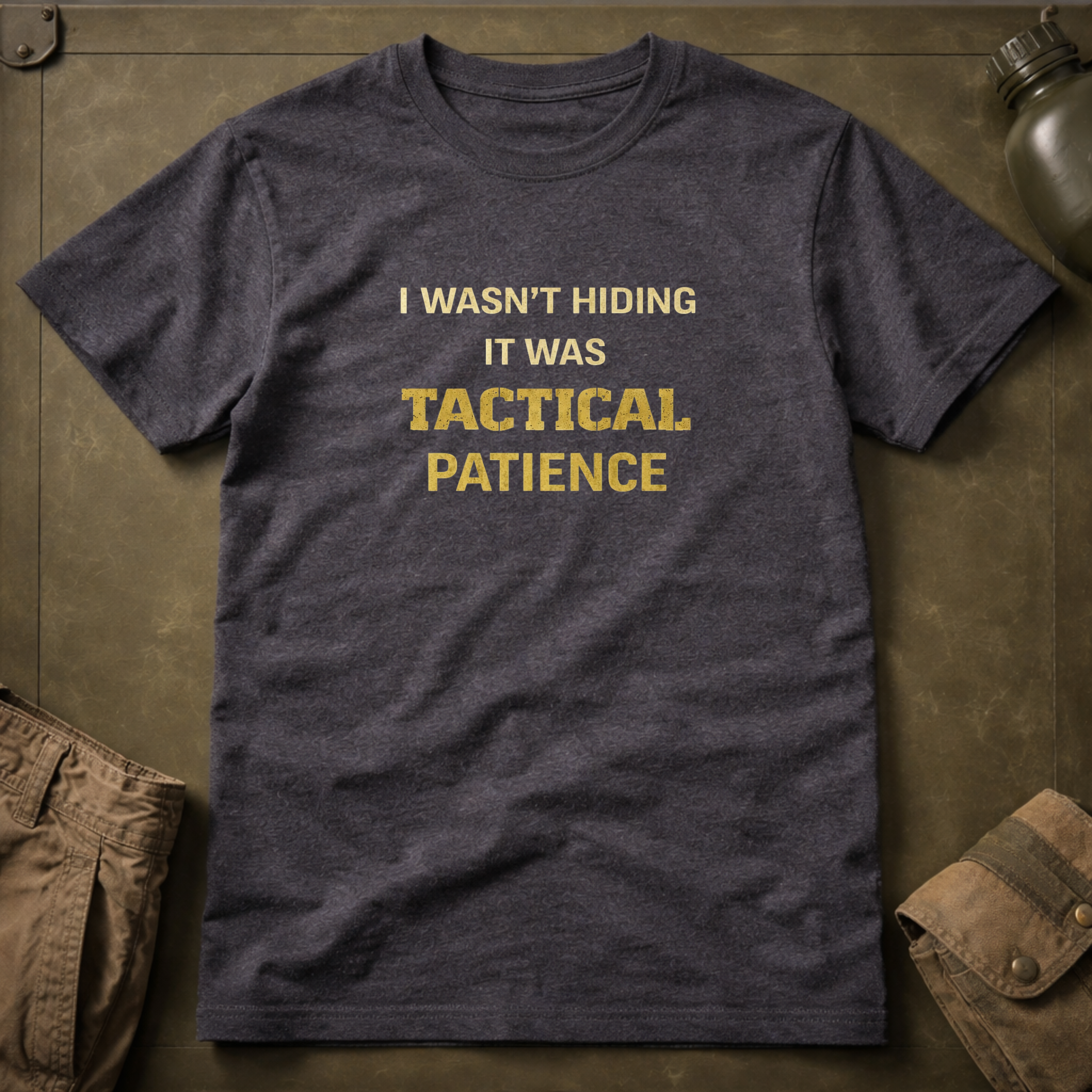 I Wasn't Hiding It Was Tactical Patience T-Shirt