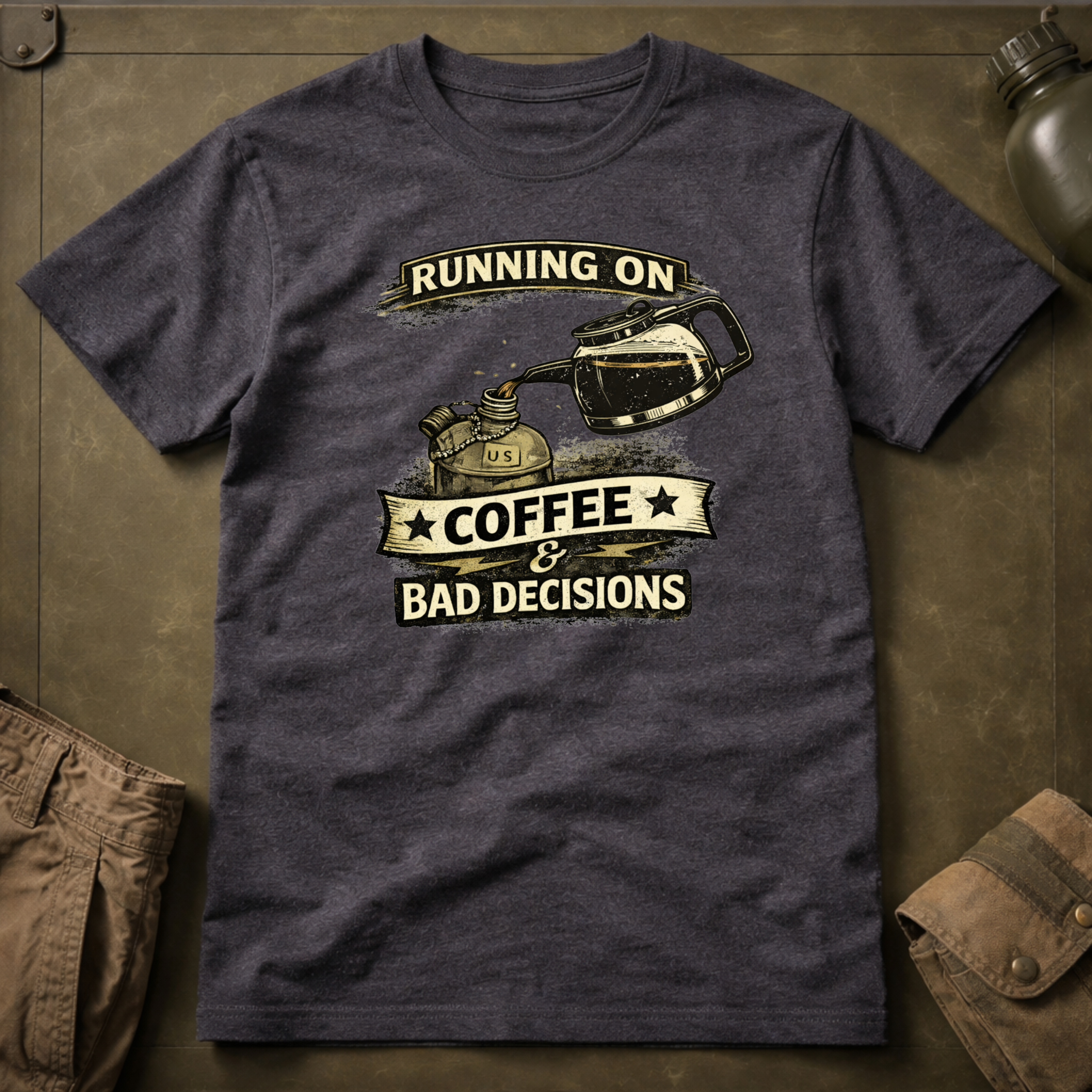 Running On Coffee And Bad Decisions T-Shirt