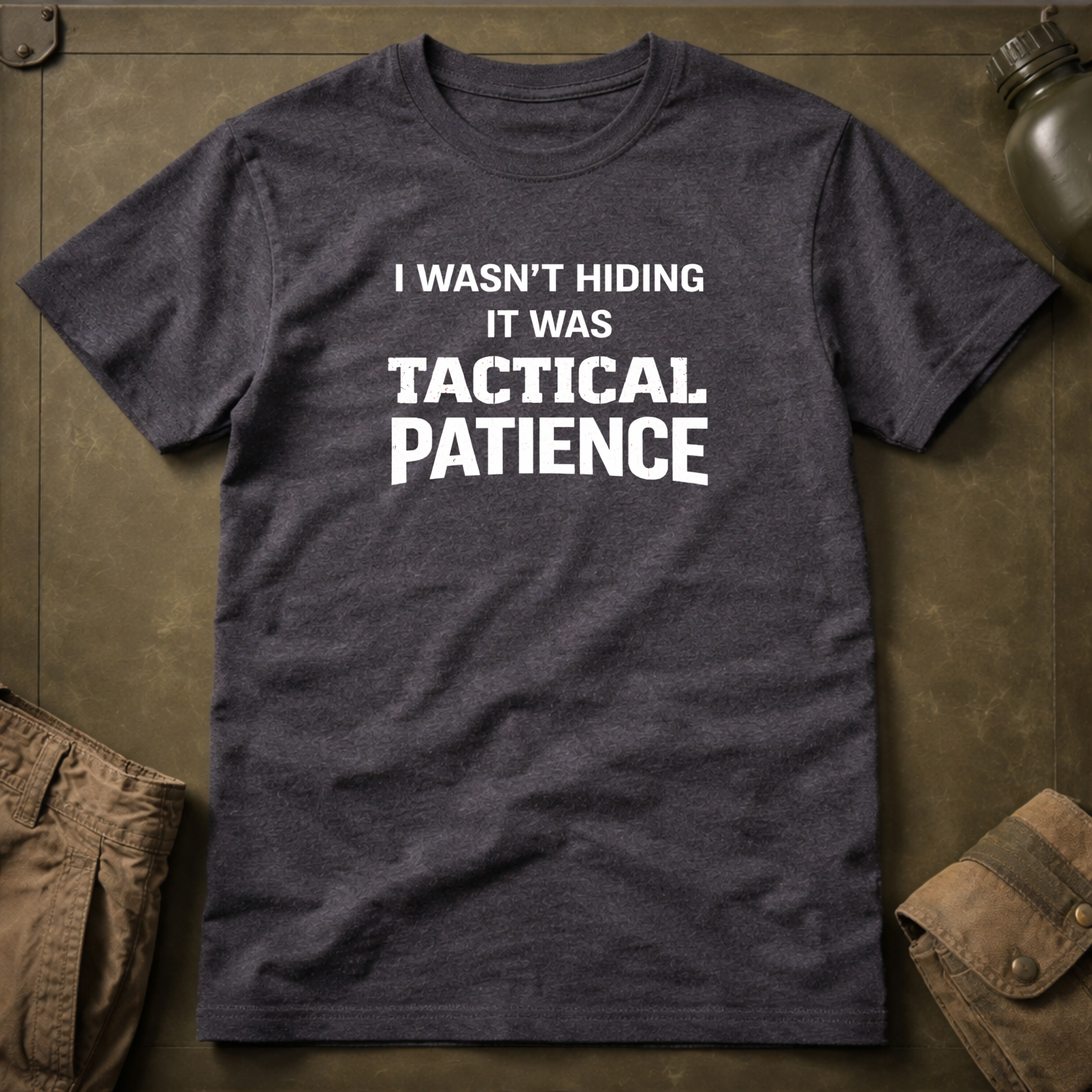 I Wasn't Hiding It Was Tactical Patience T-Shirt