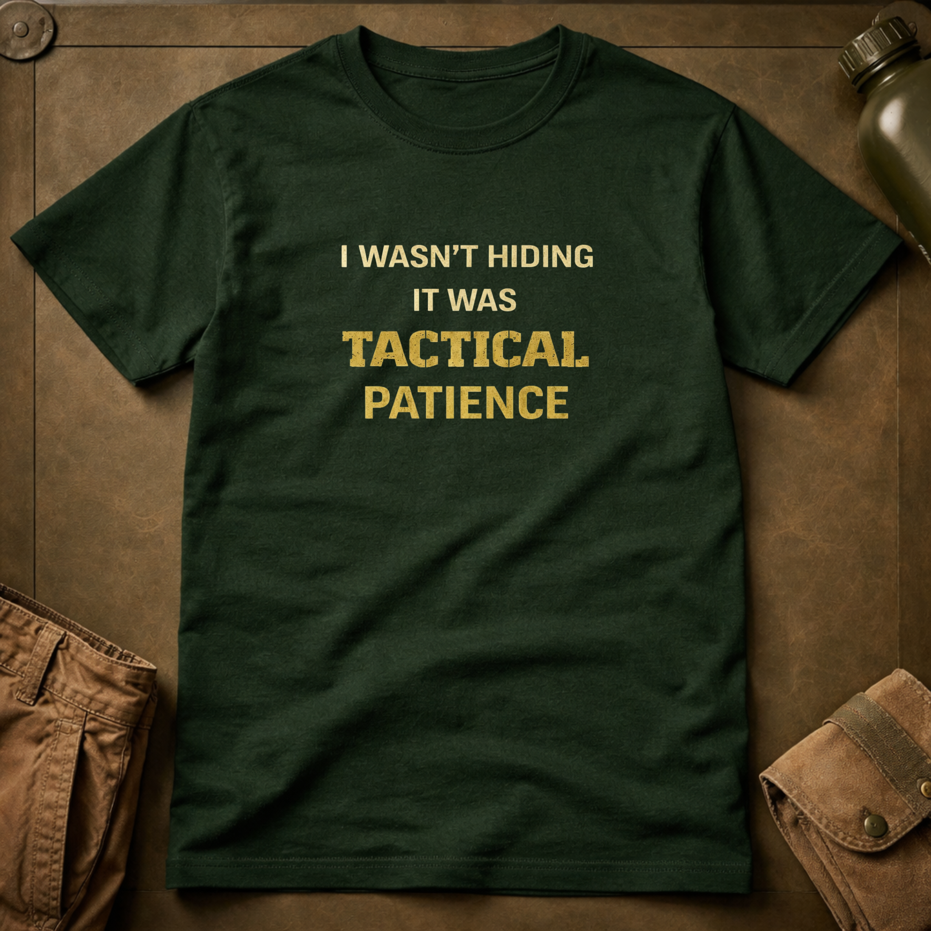 I Wasn't Hiding It Was Tactical Patience T-Shirt
