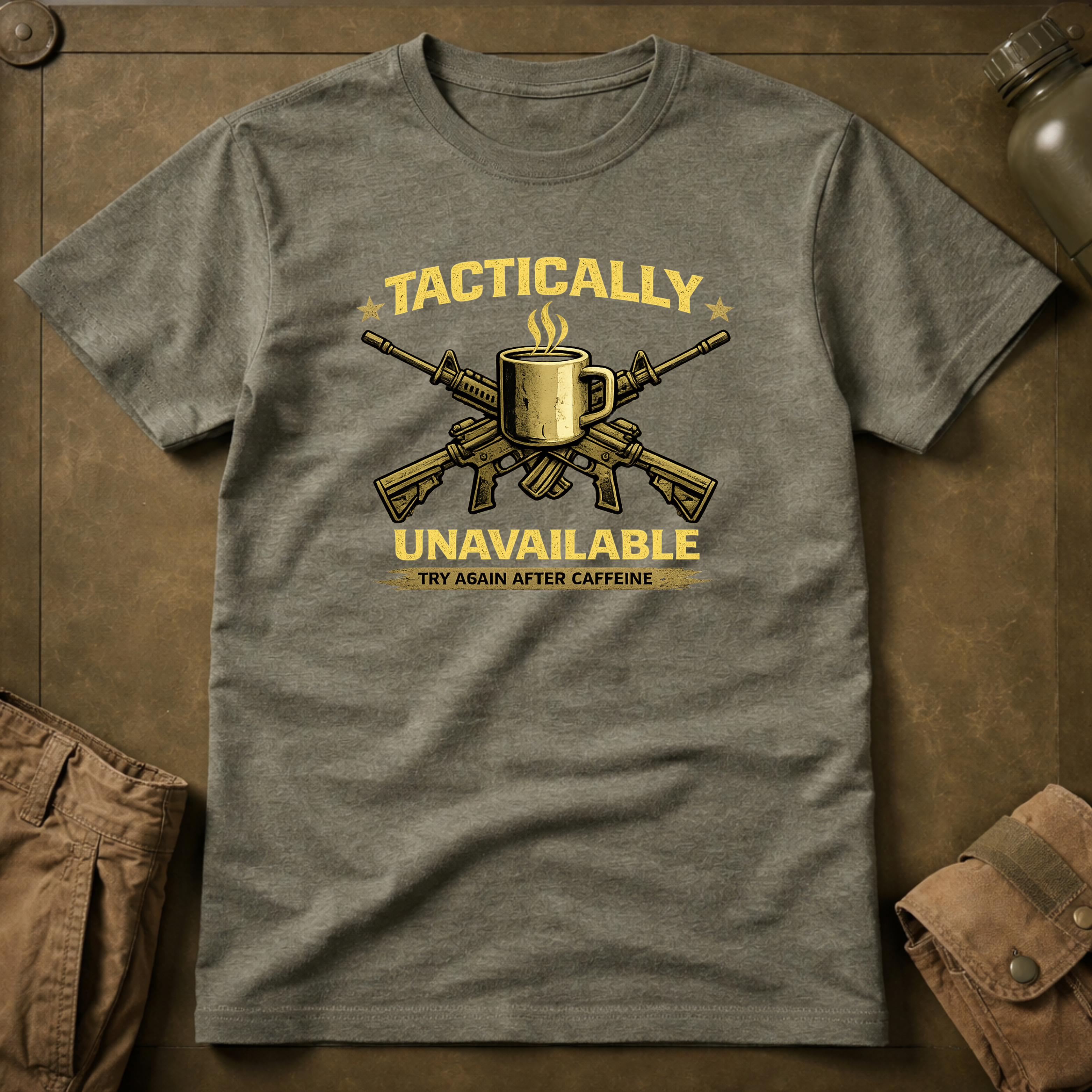 Tactically Unavailable Try Again After Caffeine T-Shirt