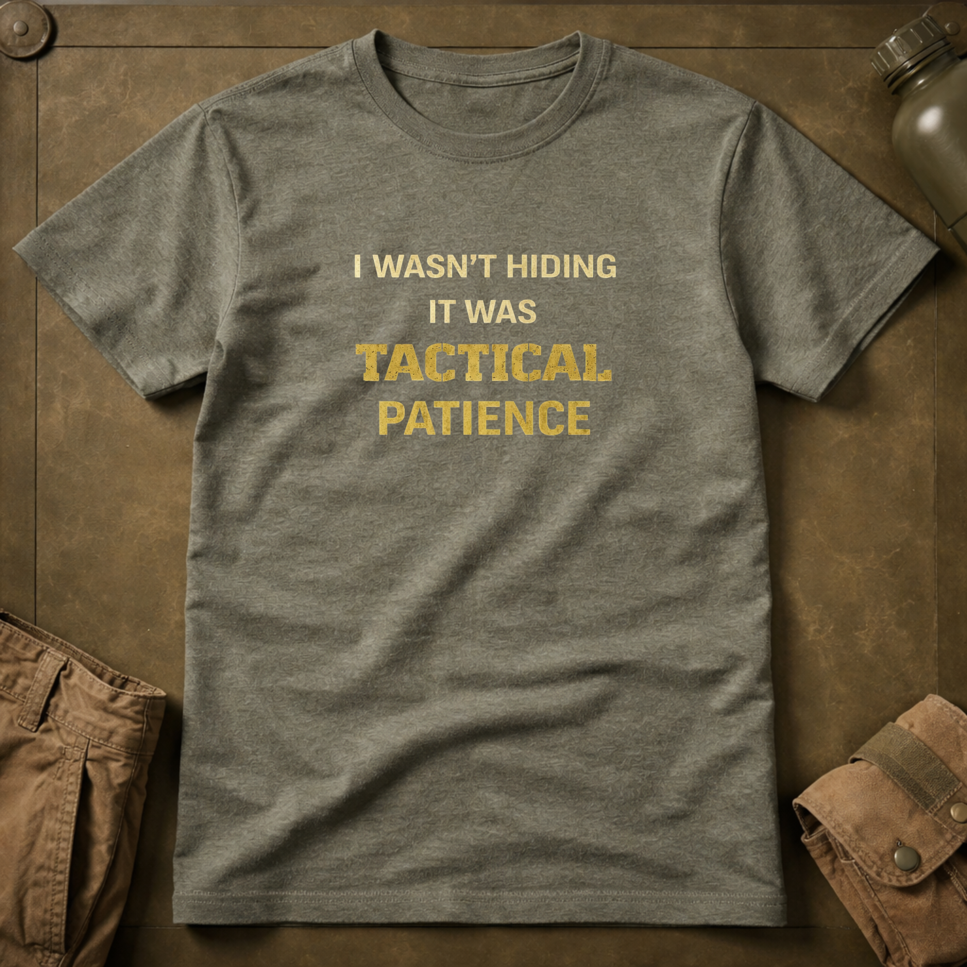 I Wasn't Hiding It Was Tactical Patience T-Shirt