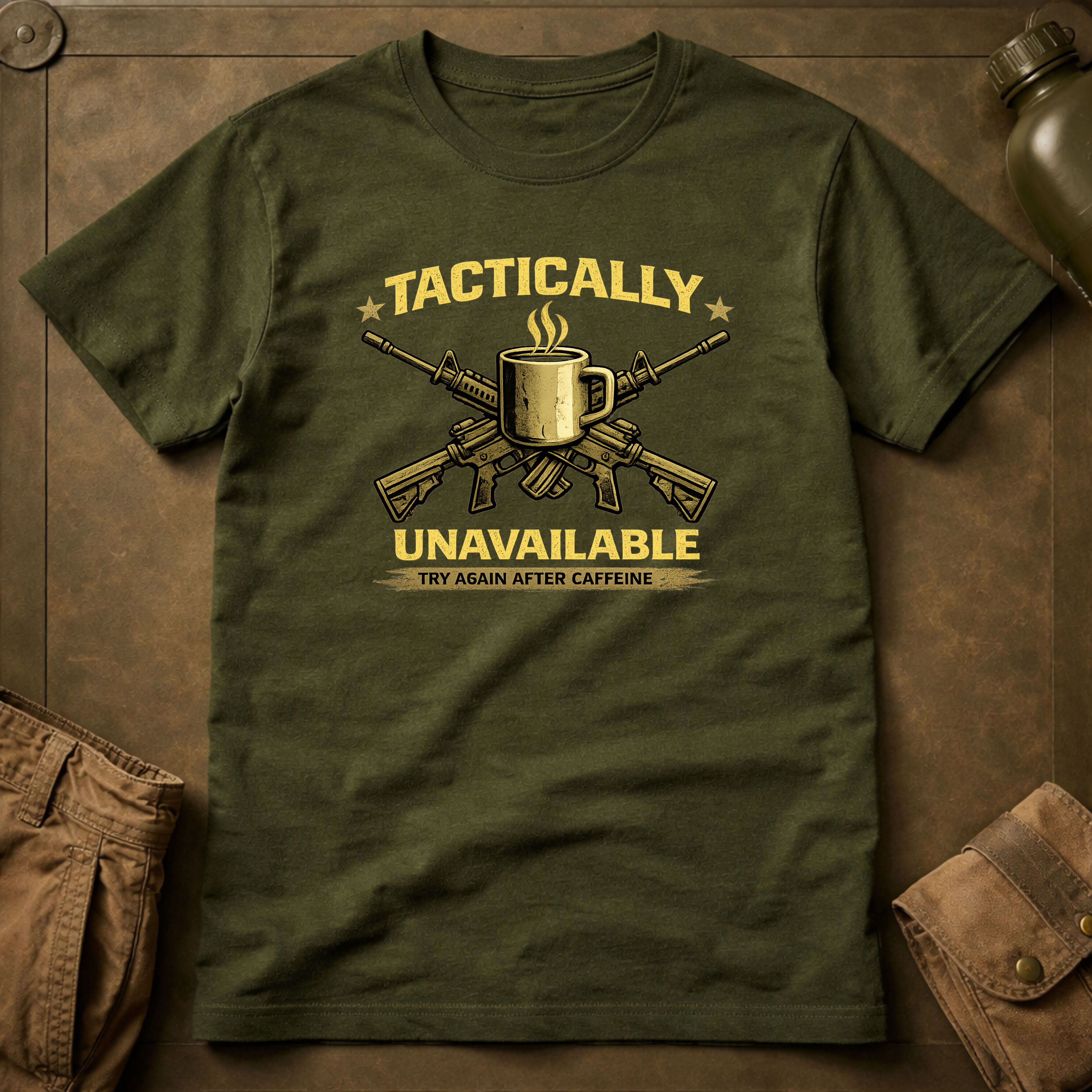 Tactically Unavailable Try Again After Caffeine T-Shirt