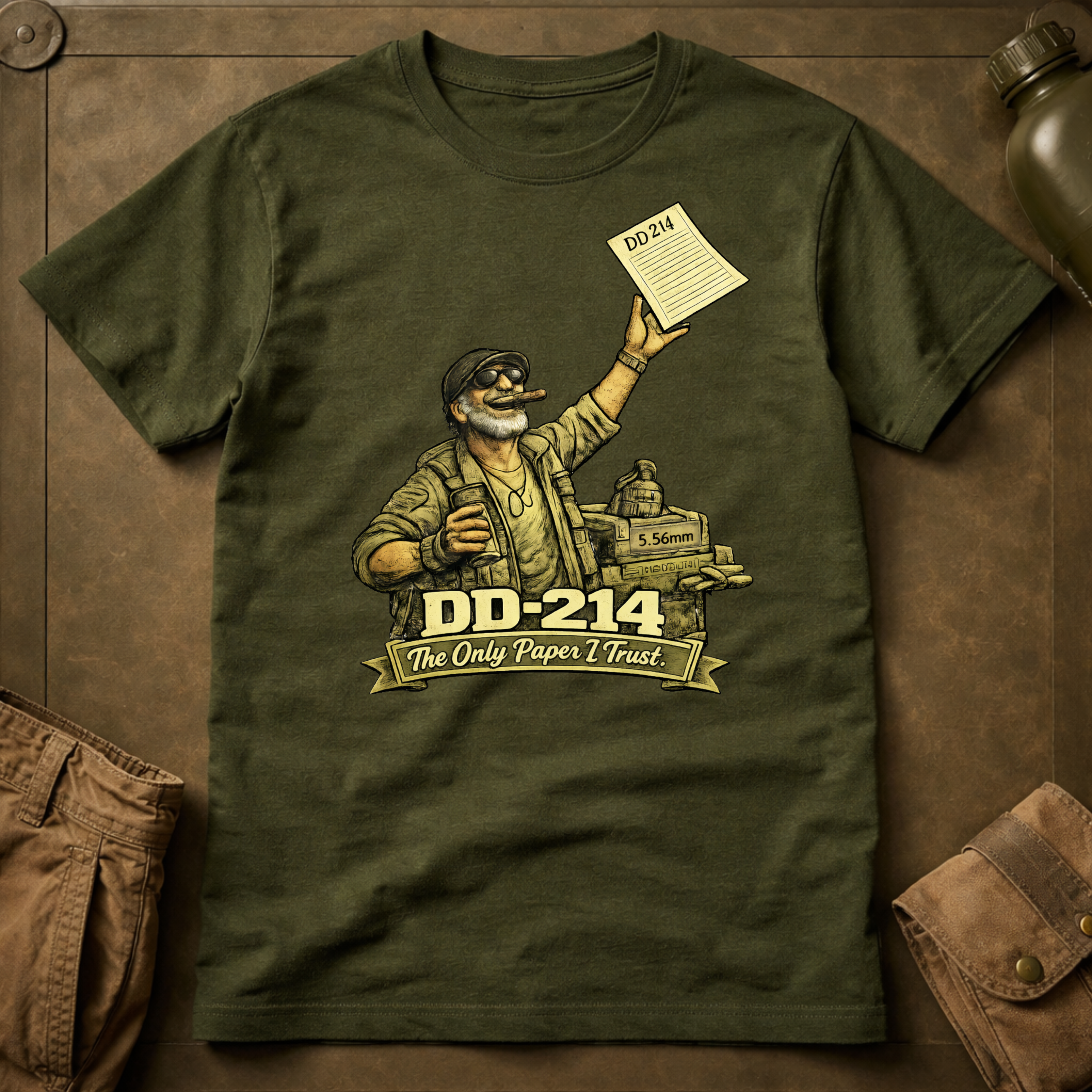 DD-214 Only Paper I Trust T-Shirt