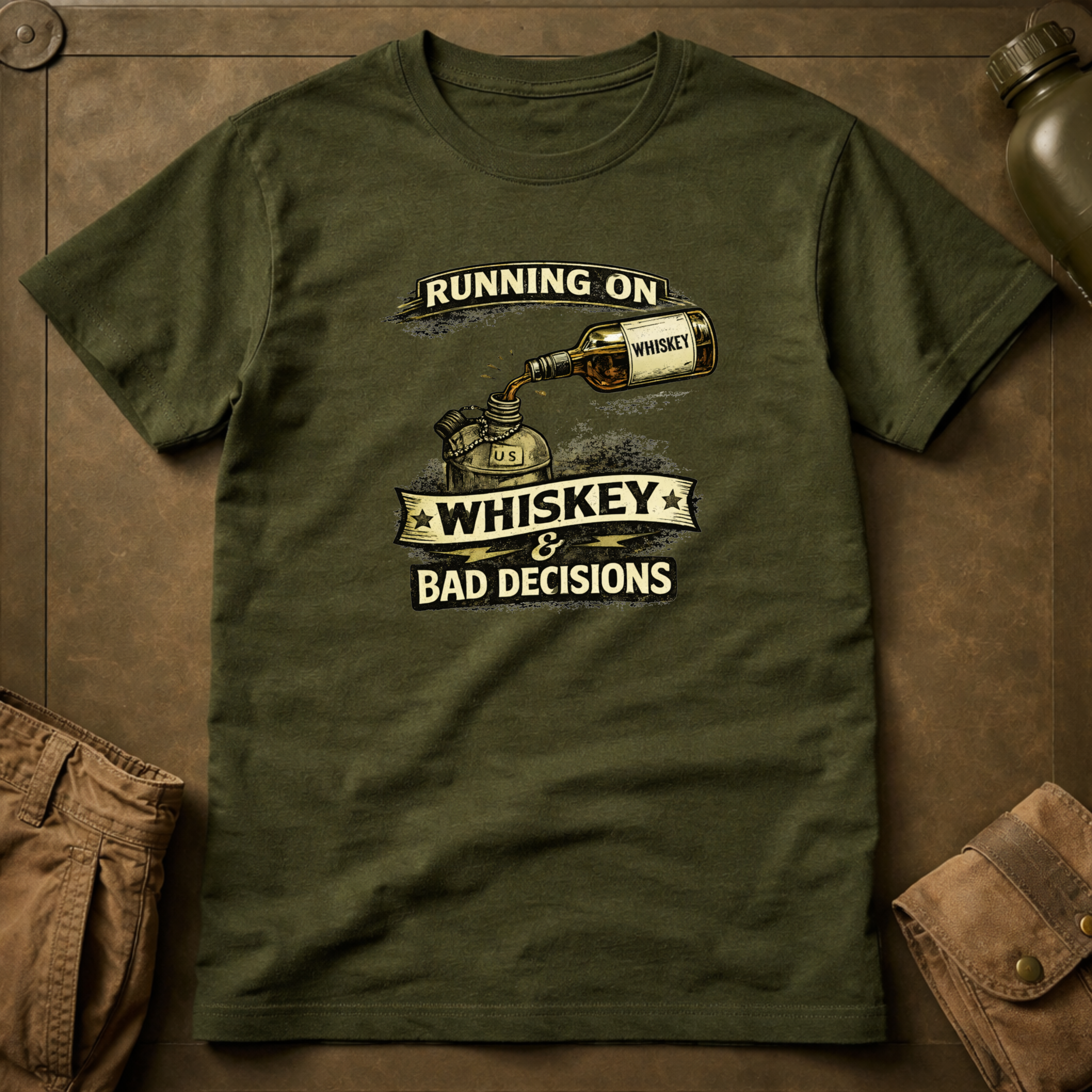 Running on Whiskey And Bad Decisions T-Shirt