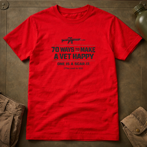 70 Ways to Make a Vet Happy - Scar T-shirt