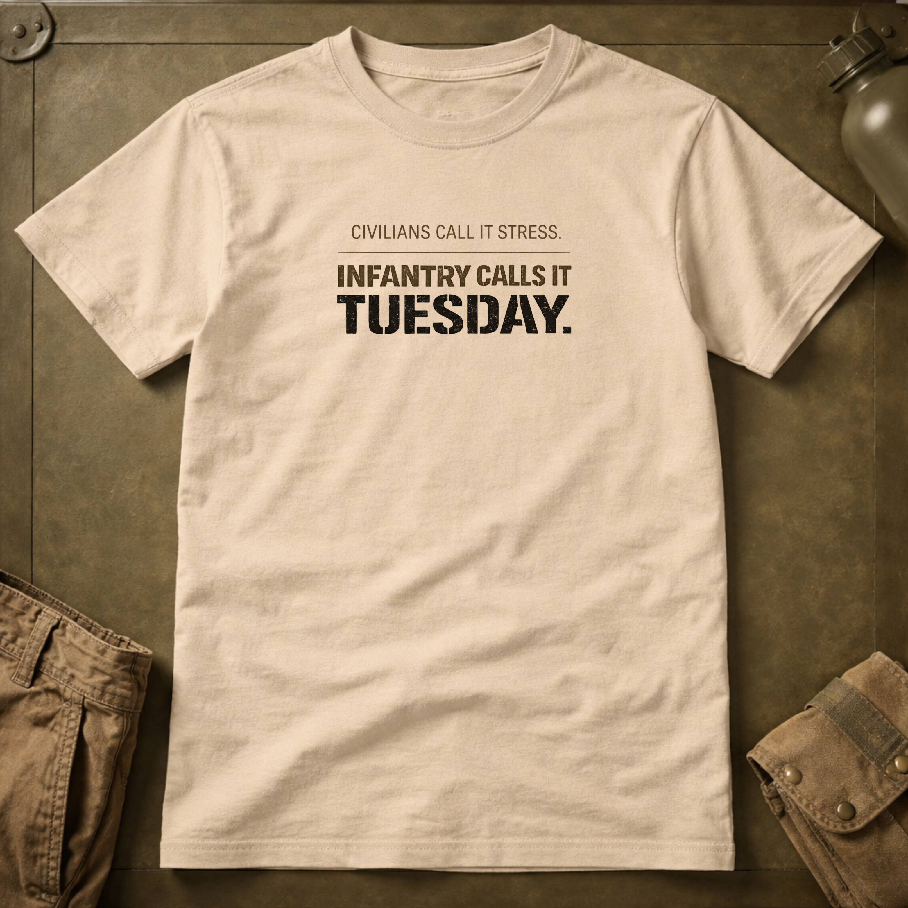Civilians Call It Stress Infantry Calls It Tuesday T-Shirt