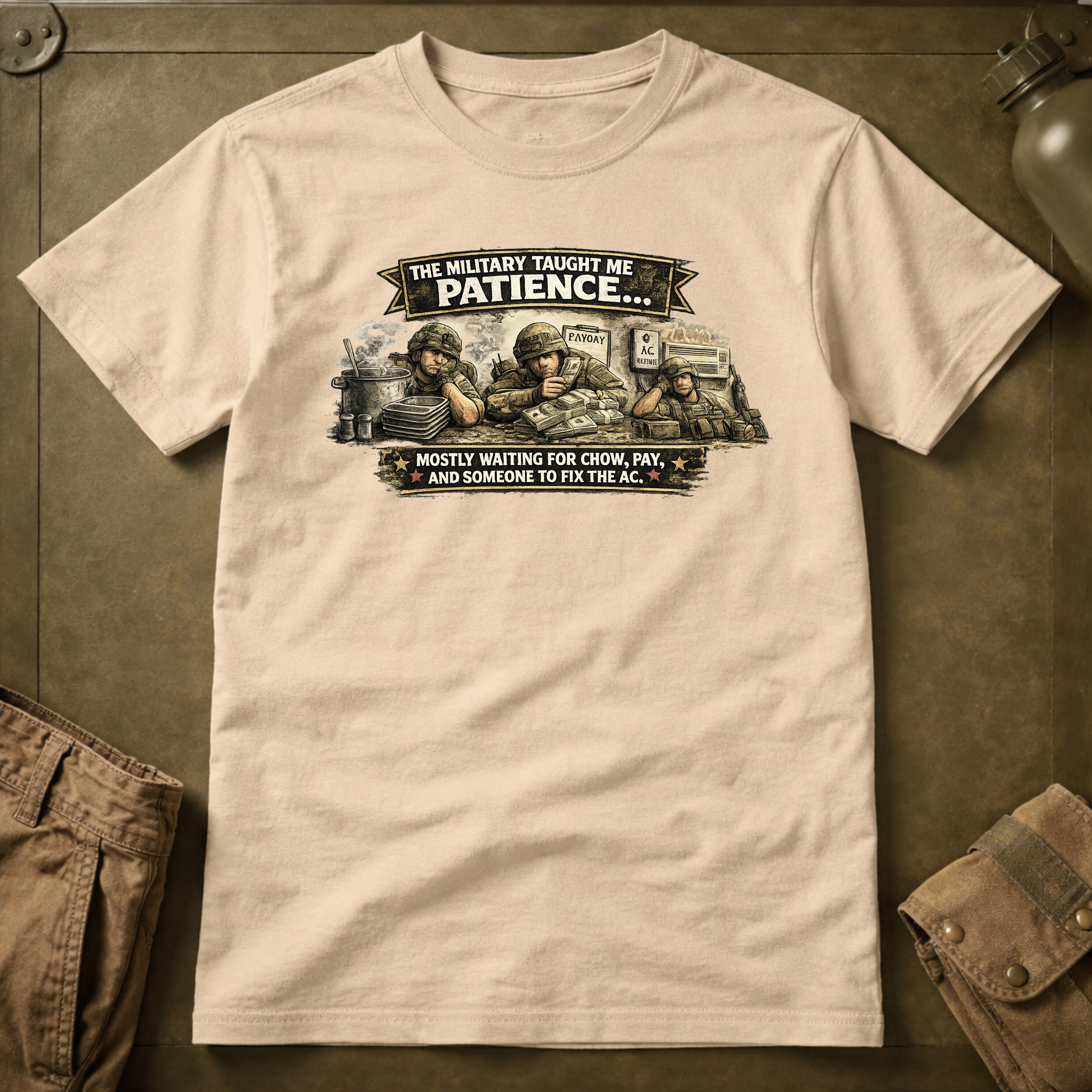 The Military Taught Me Patience T-Shirt