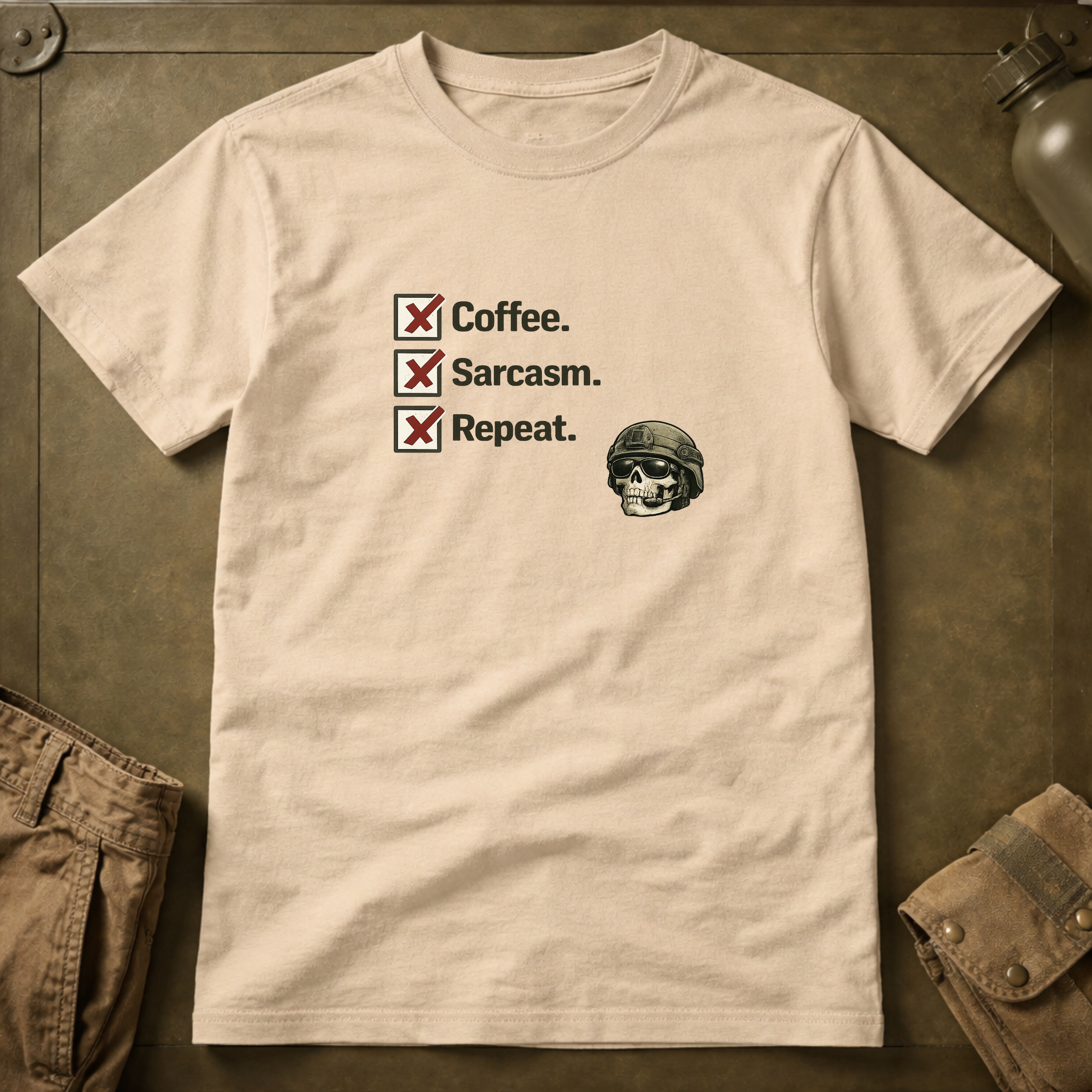 Coffee Sarcasm Repeat T-Shirt