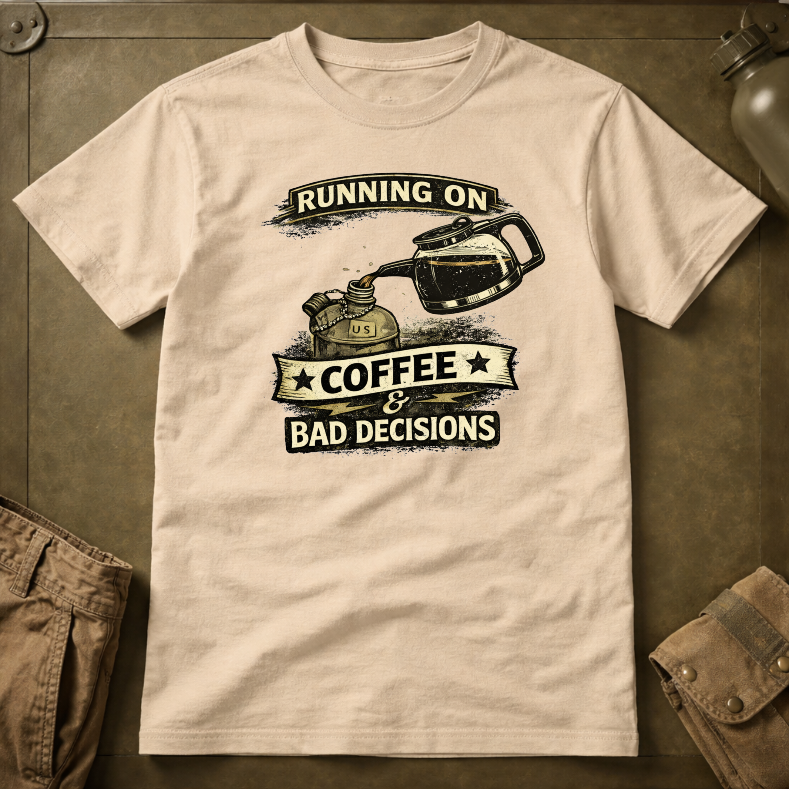 Running On Coffee And Bad Decisions T-Shirt