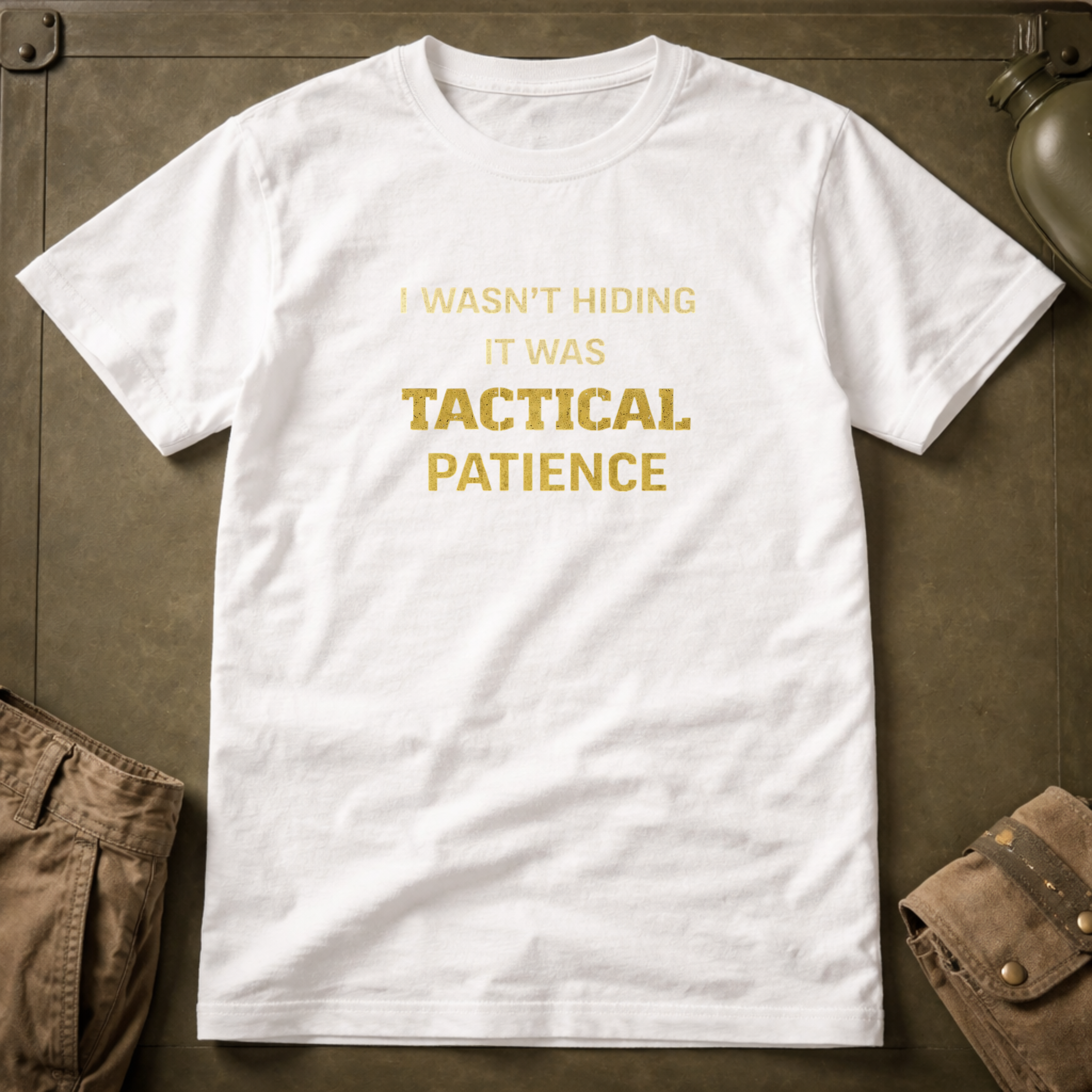 I Wasn't Hiding It Was Tactical Patience T-Shirt