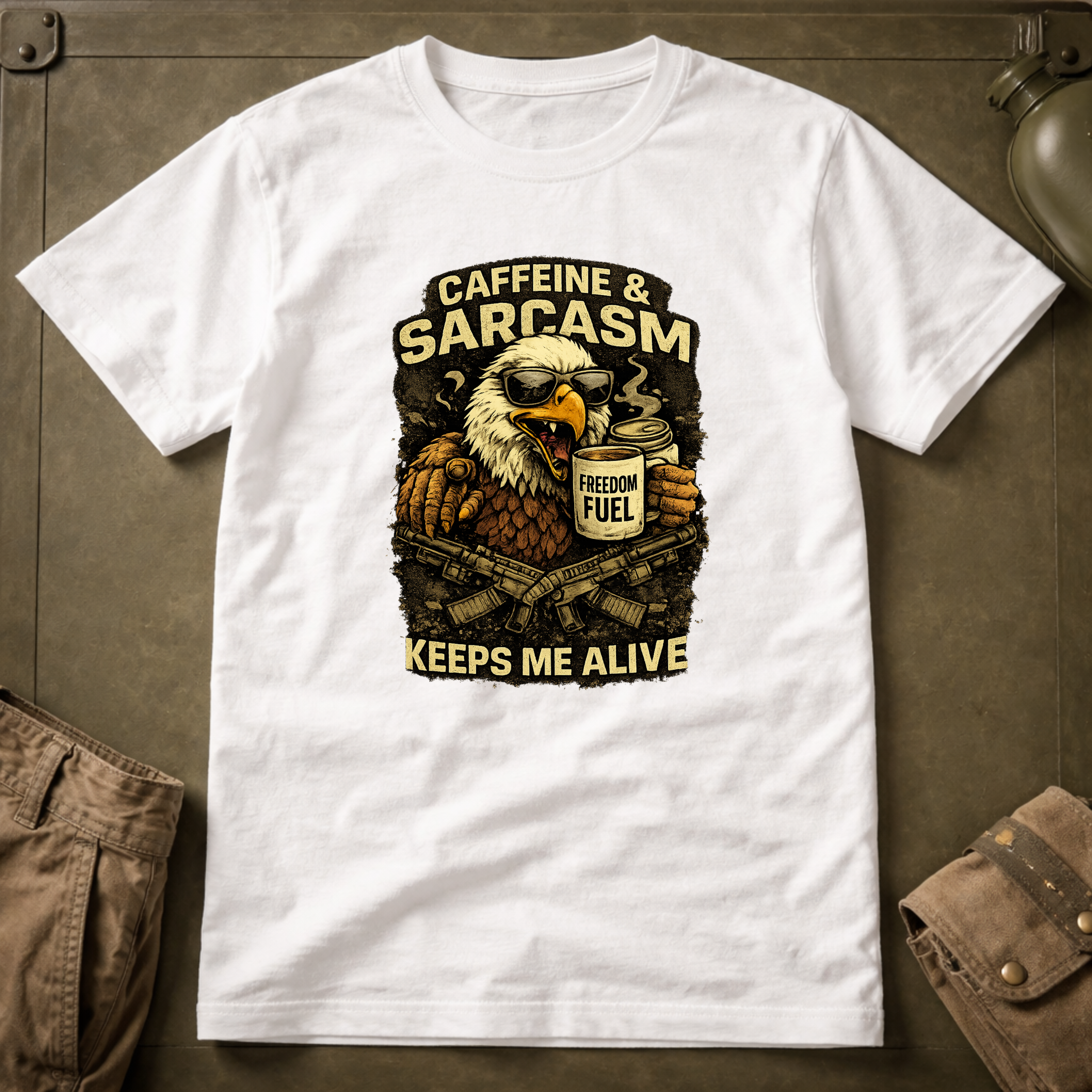 Caffeine and Sarcasm T-Shirt