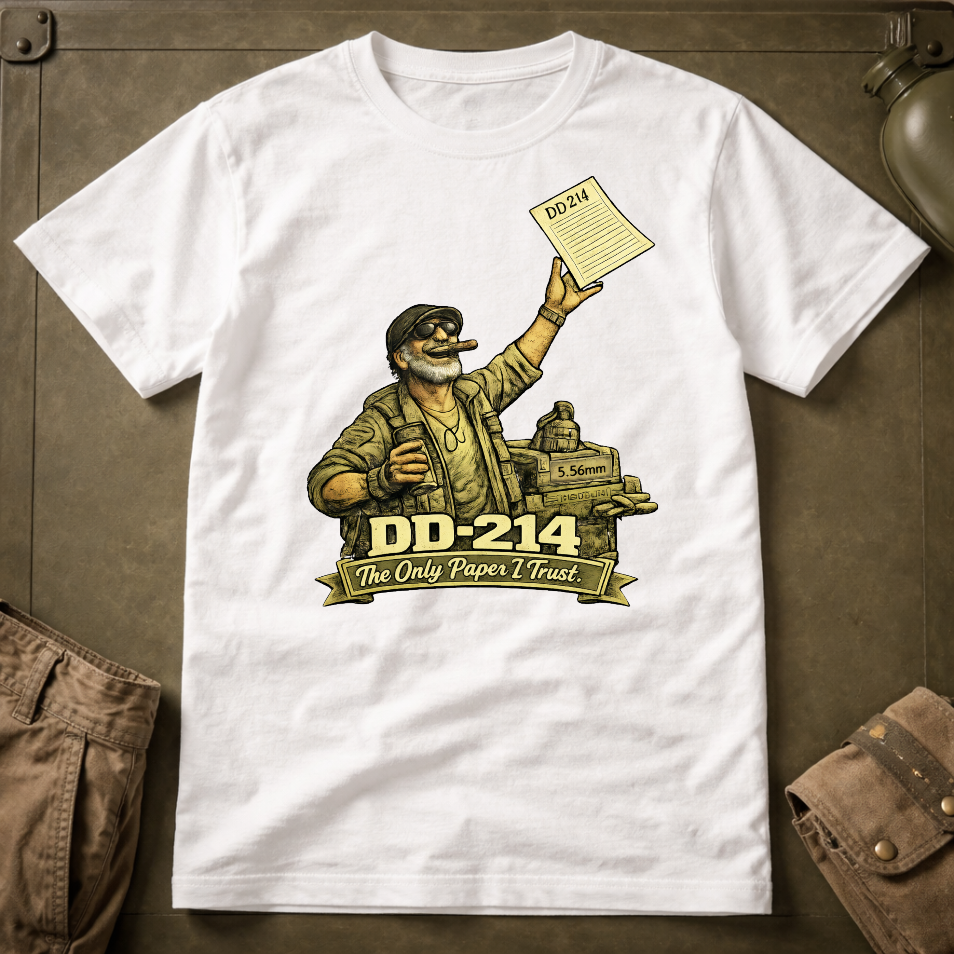 DD-214 Only Paper I Trust T-Shirt