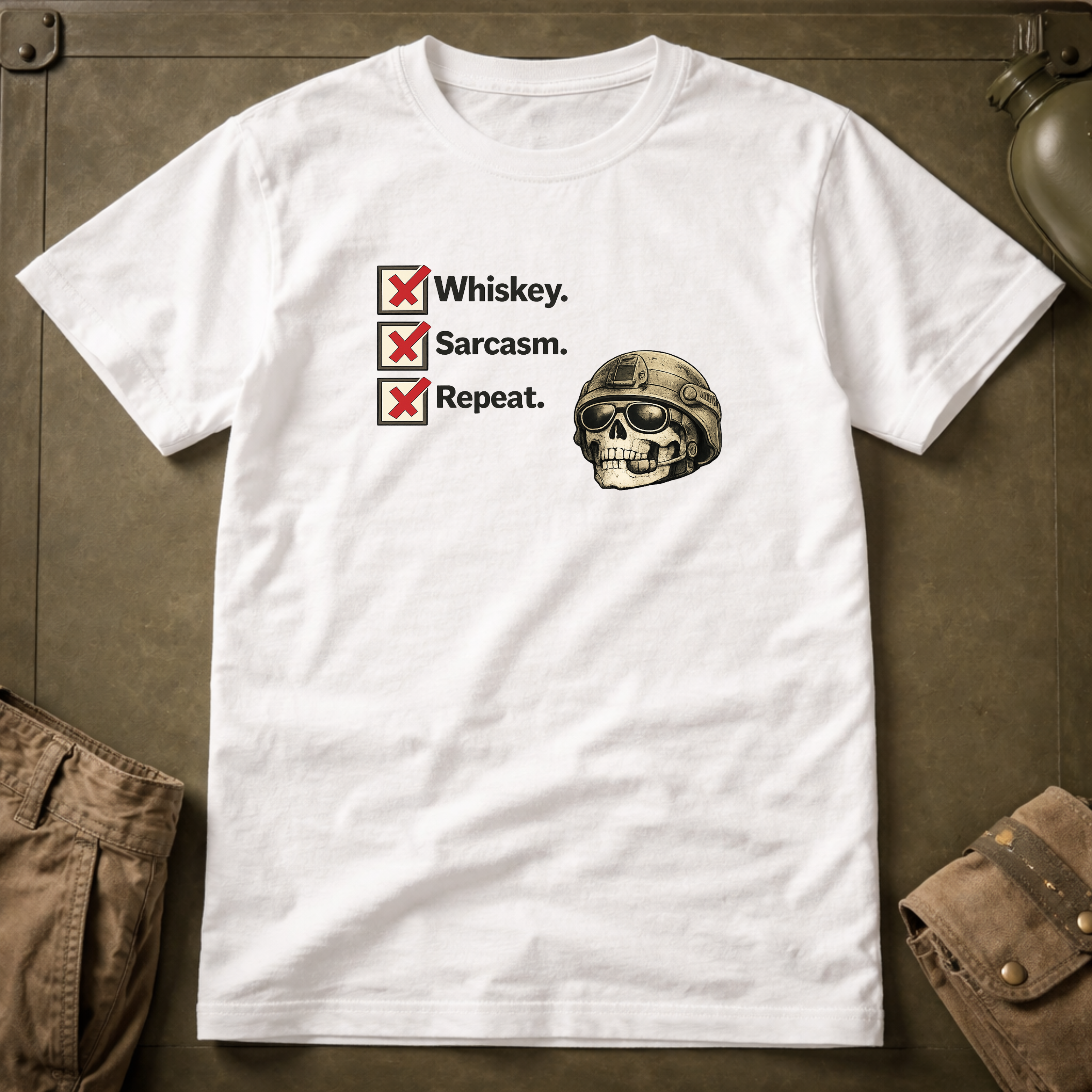 Whiskey Sarcasm Repeat T-Shirt