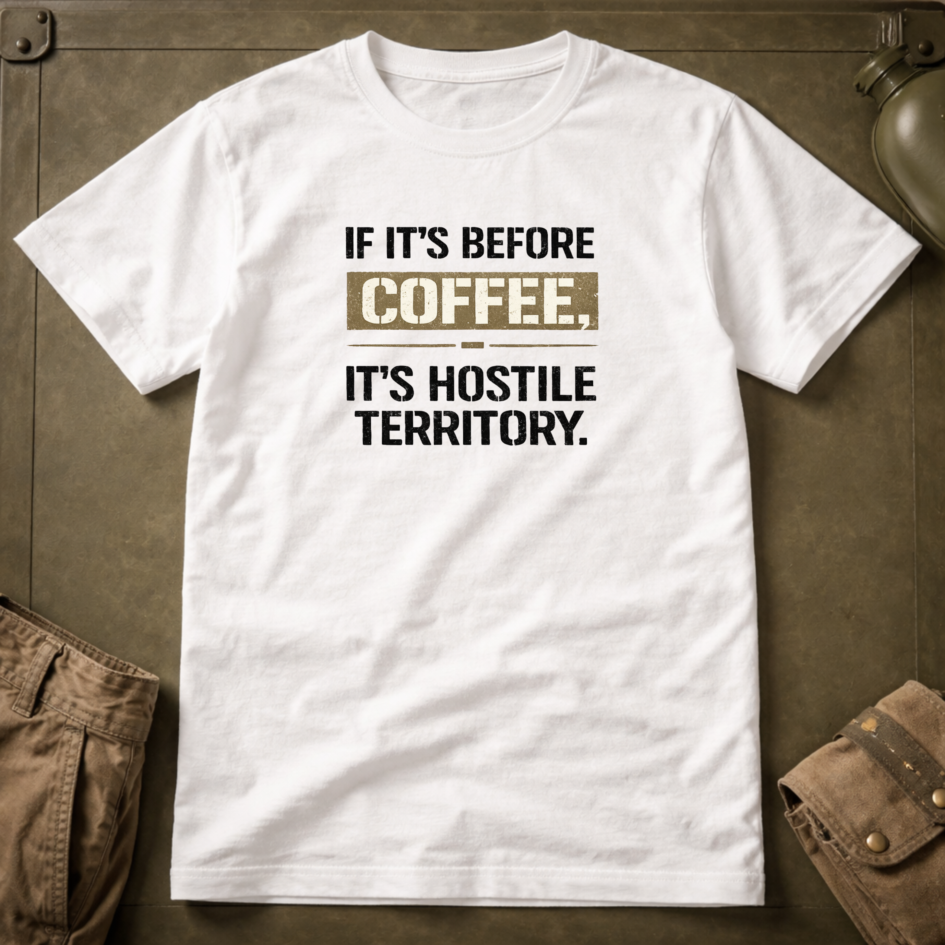 If It's Before Coffee It's Hostile Territory T-Shirt