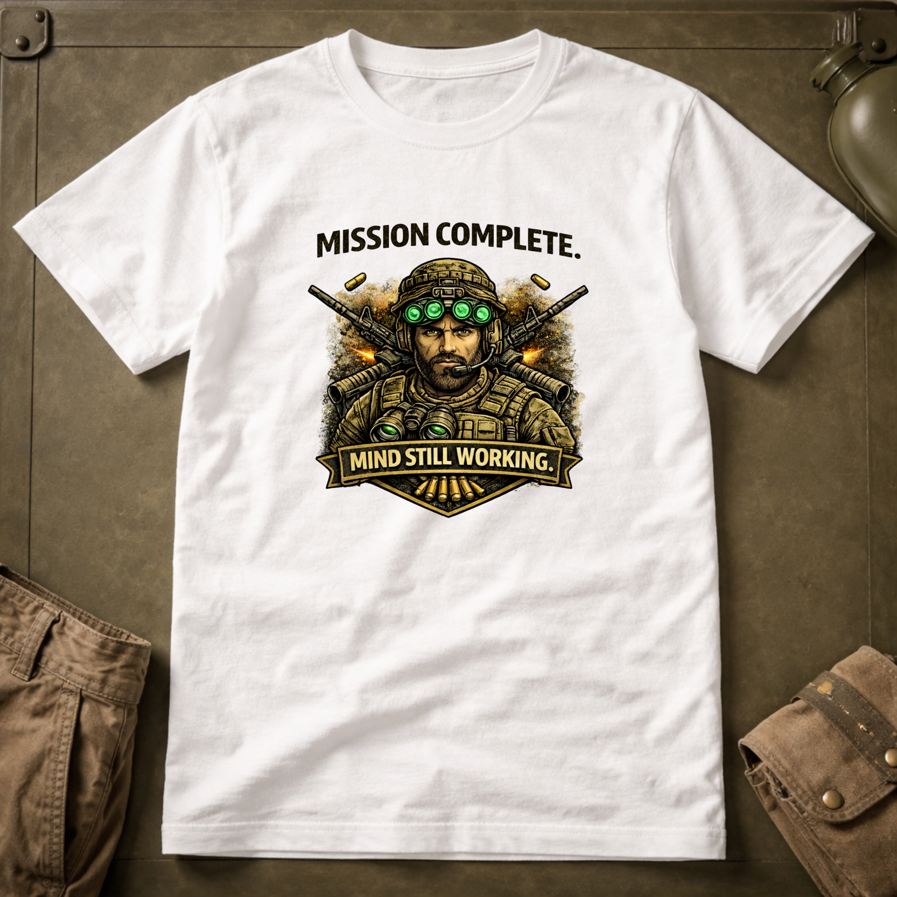 Mission Complete Mind Still Working T-Shirt