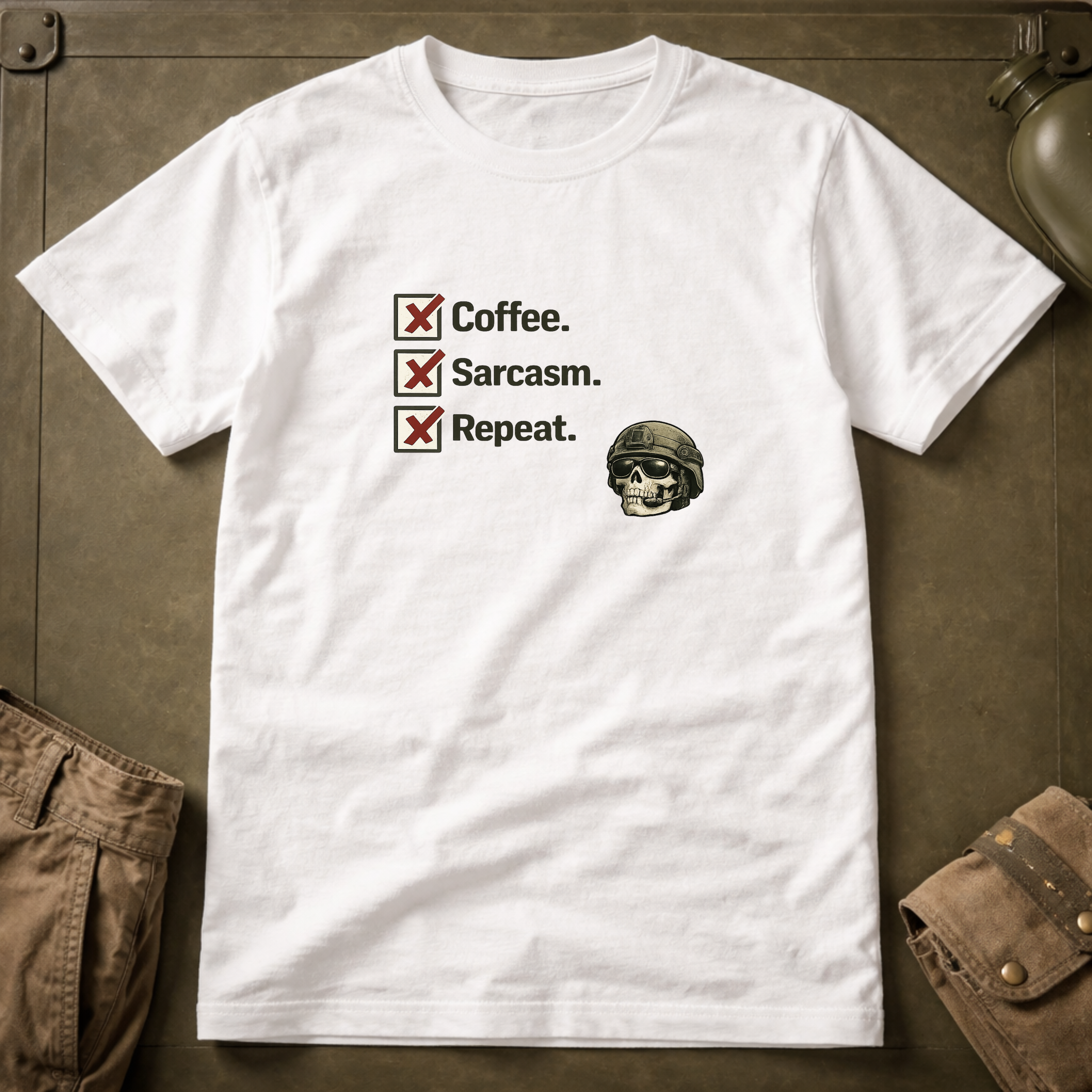 Coffee Sarcasm Repeat T-Shirt